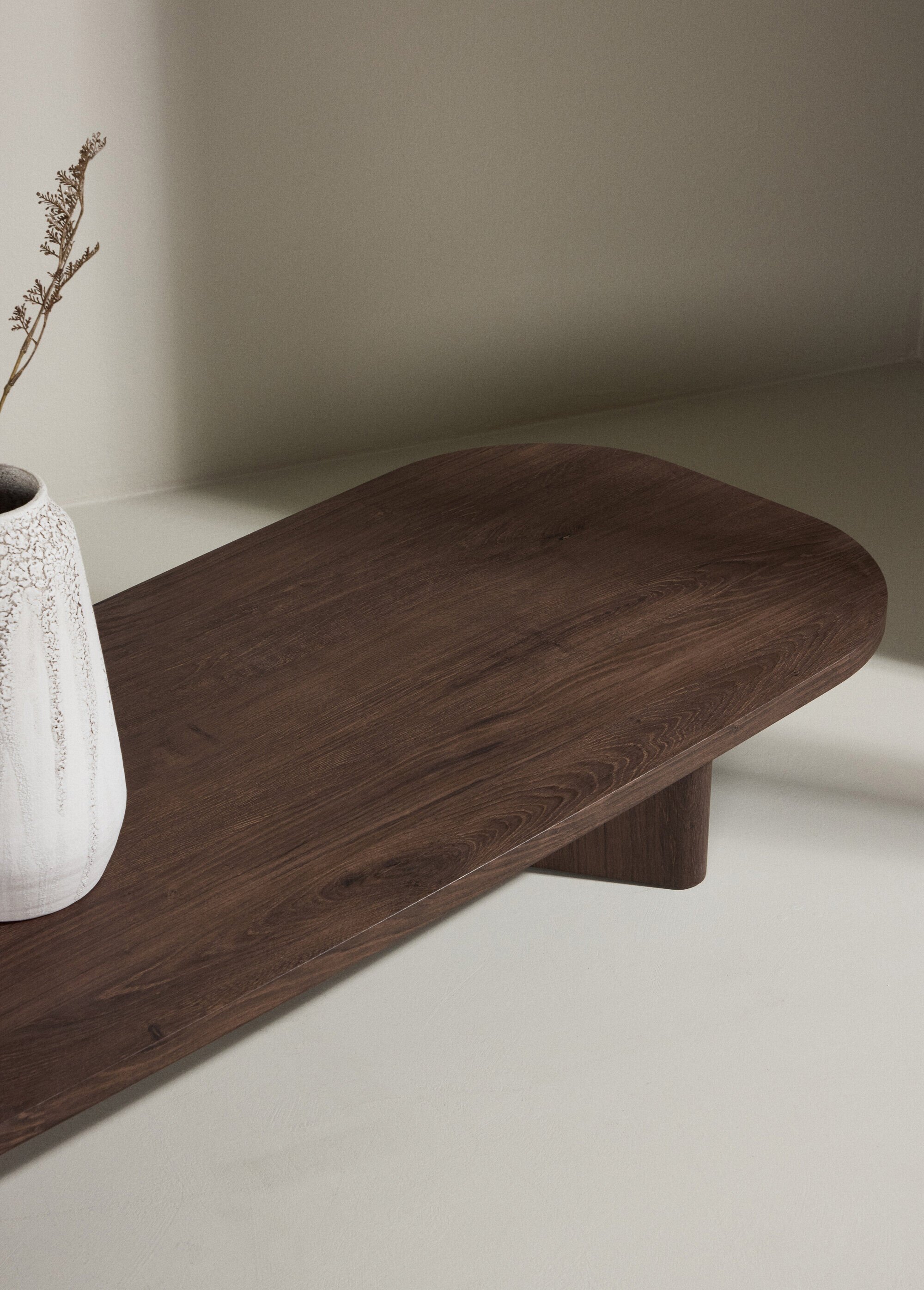 Table basse bois foncé, forme organique MARRON VEN-62044-125 DE4