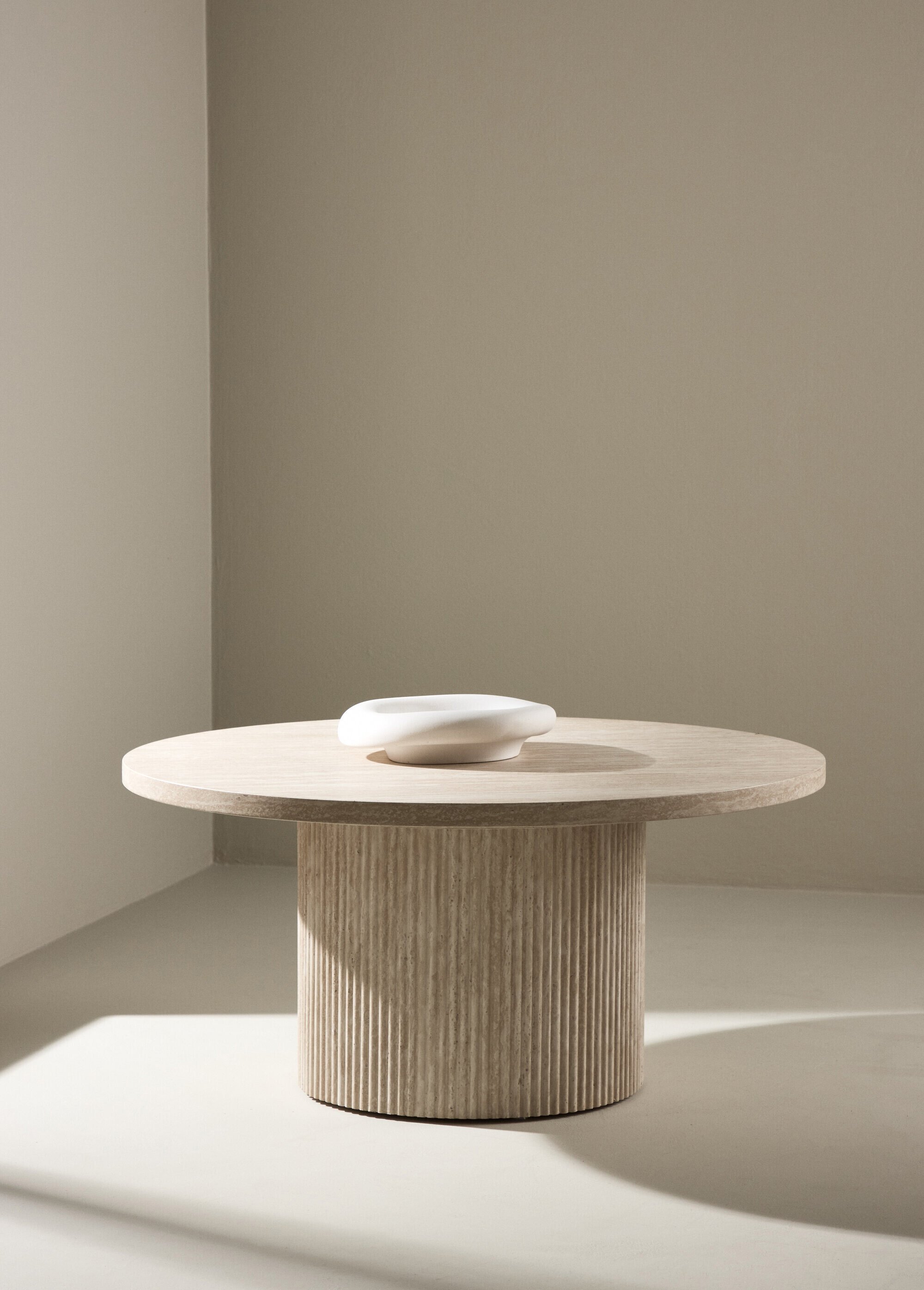 Table basse en bois aspect béton BEIGE VEN-62058-999 SI1