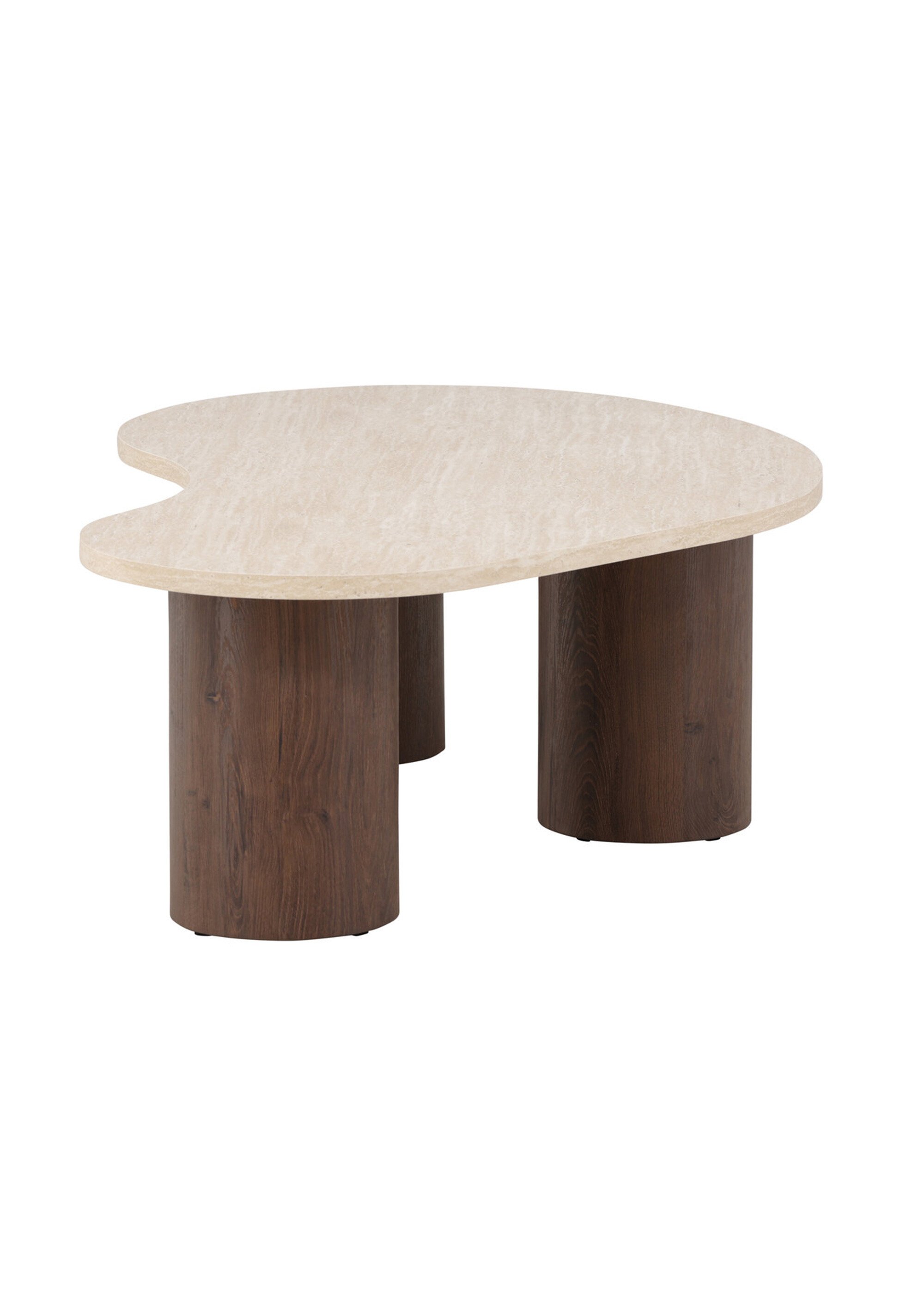 Table basse en bois, forme virgule BEIGE MOKA VEN-62062-199 DE1