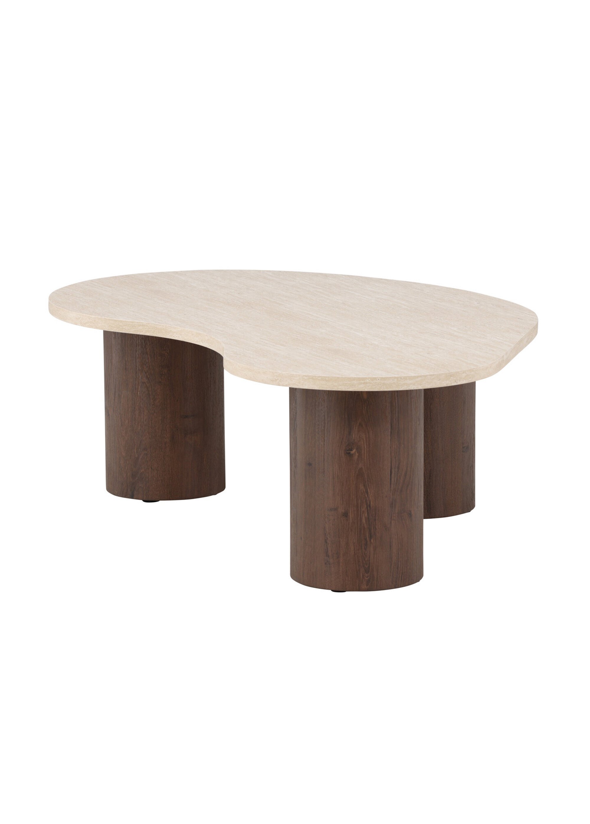 Table basse en bois, forme virgule BEIGE MOKA VEN-62062-199 DE2