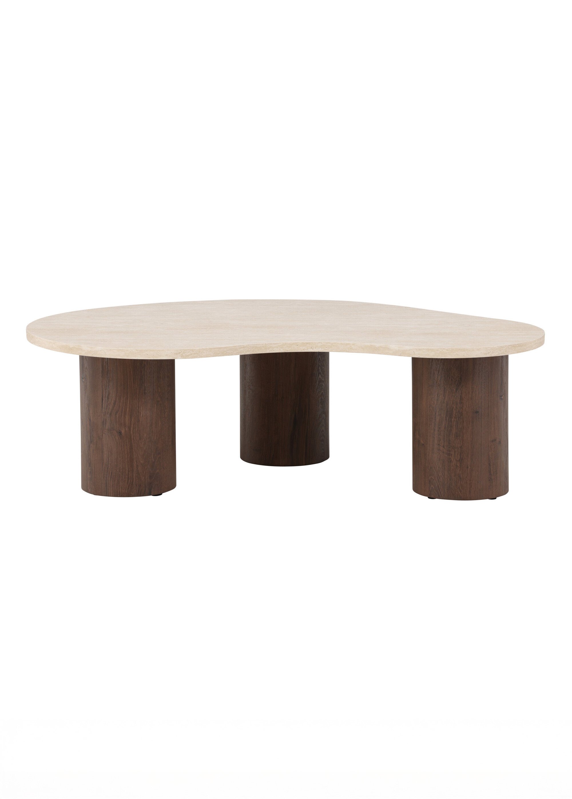 Table basse en bois, forme virgule BEIGE MOKA VEN-62062-199 DE3