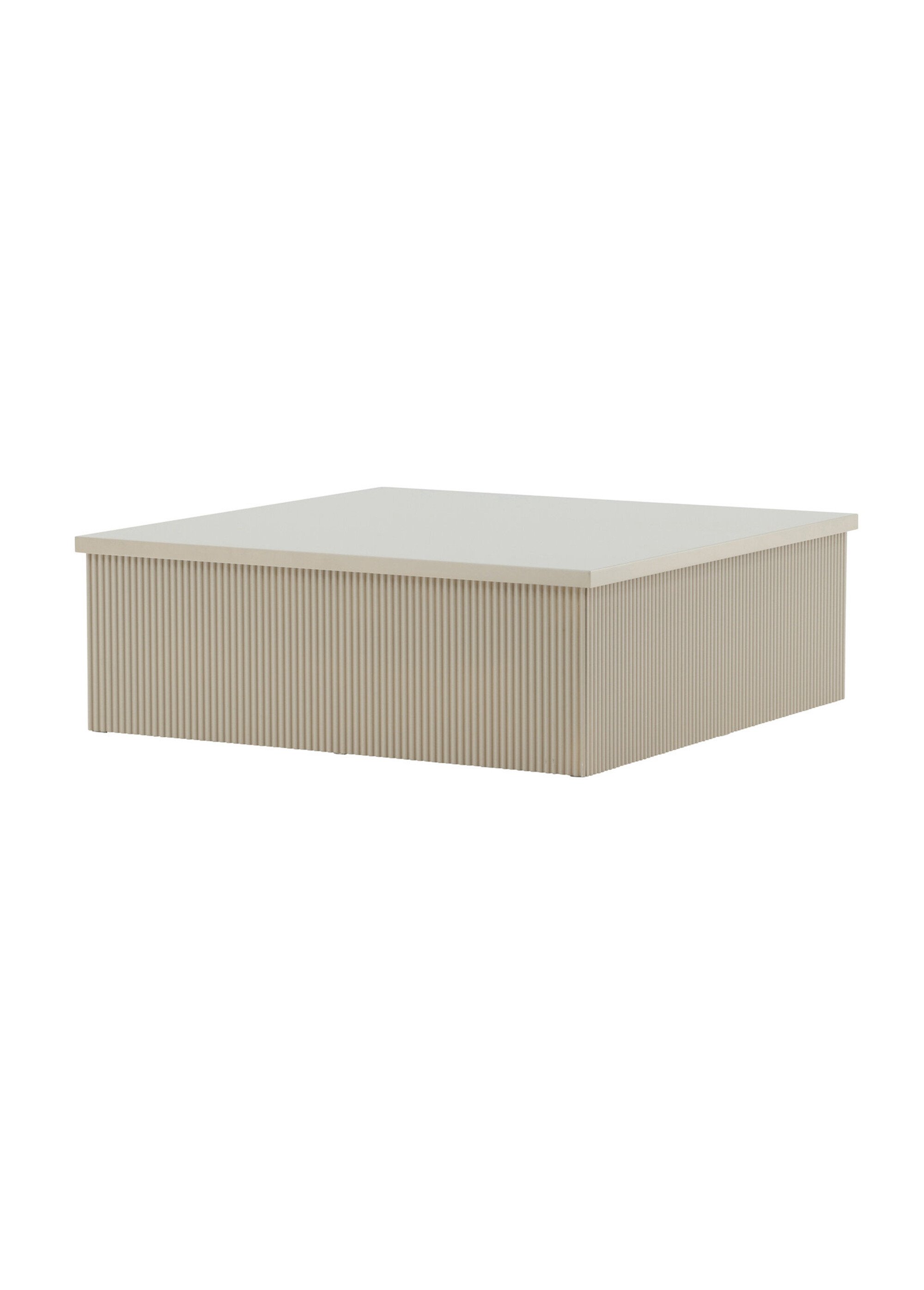 Table basse carrée design, bois clair