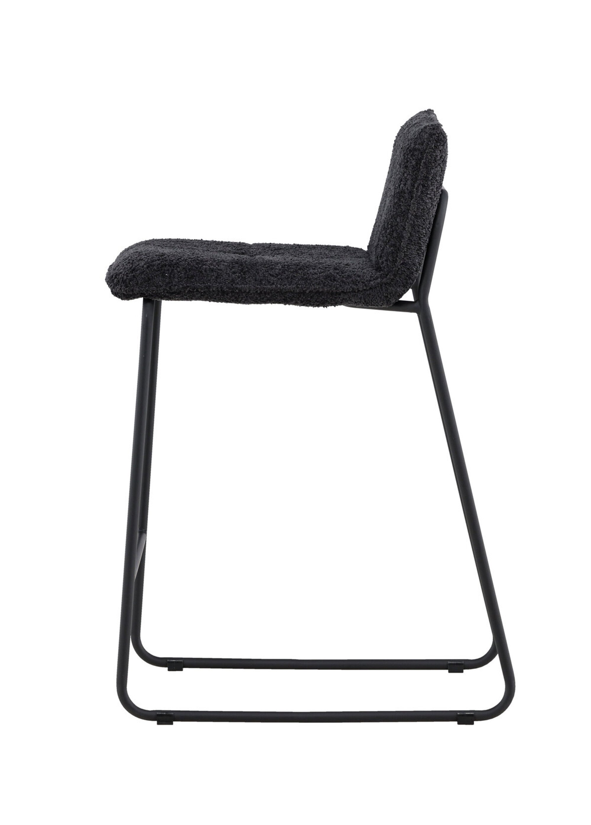 Tabourets hauts acier, assise tissu NOIR VEN-61123-100 DE2