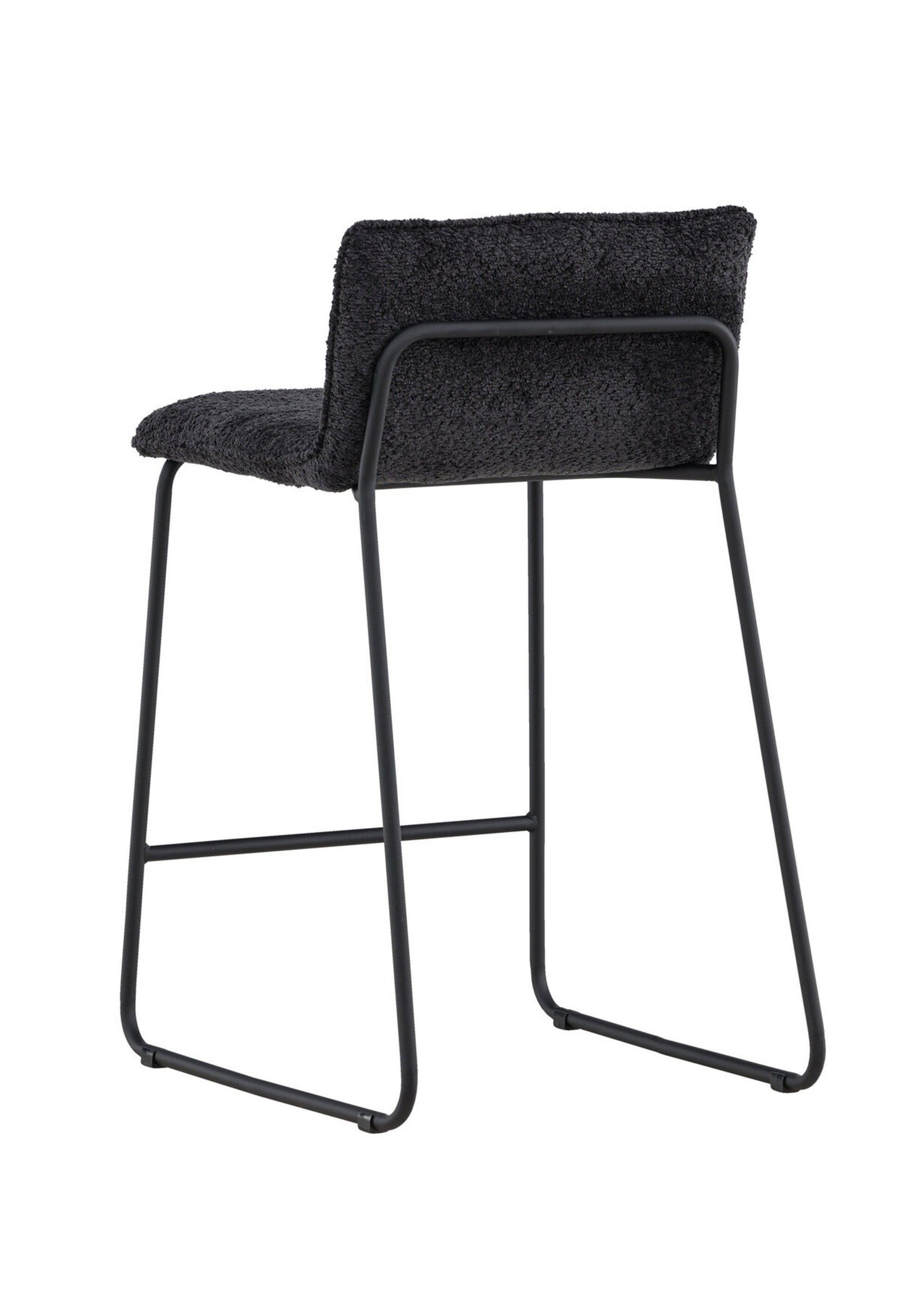 Tabourets hauts acier, assise tissu NOIR VEN-61123-100 DO1