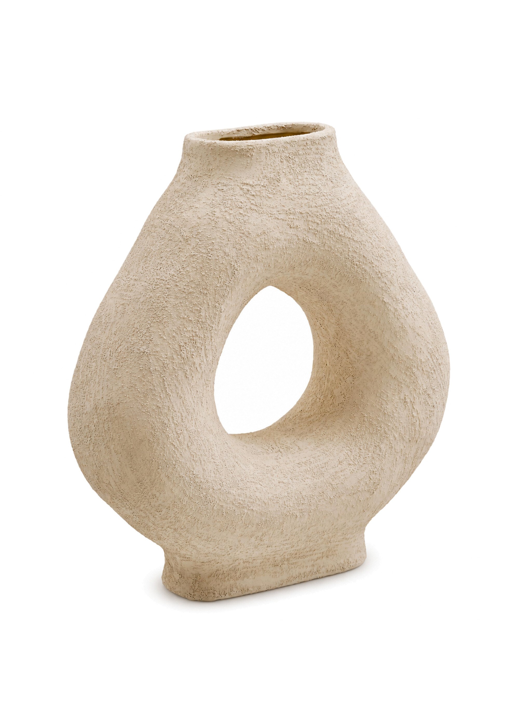 Vase en céramique brute BREA, clair Blanc JJA-218973 FA1