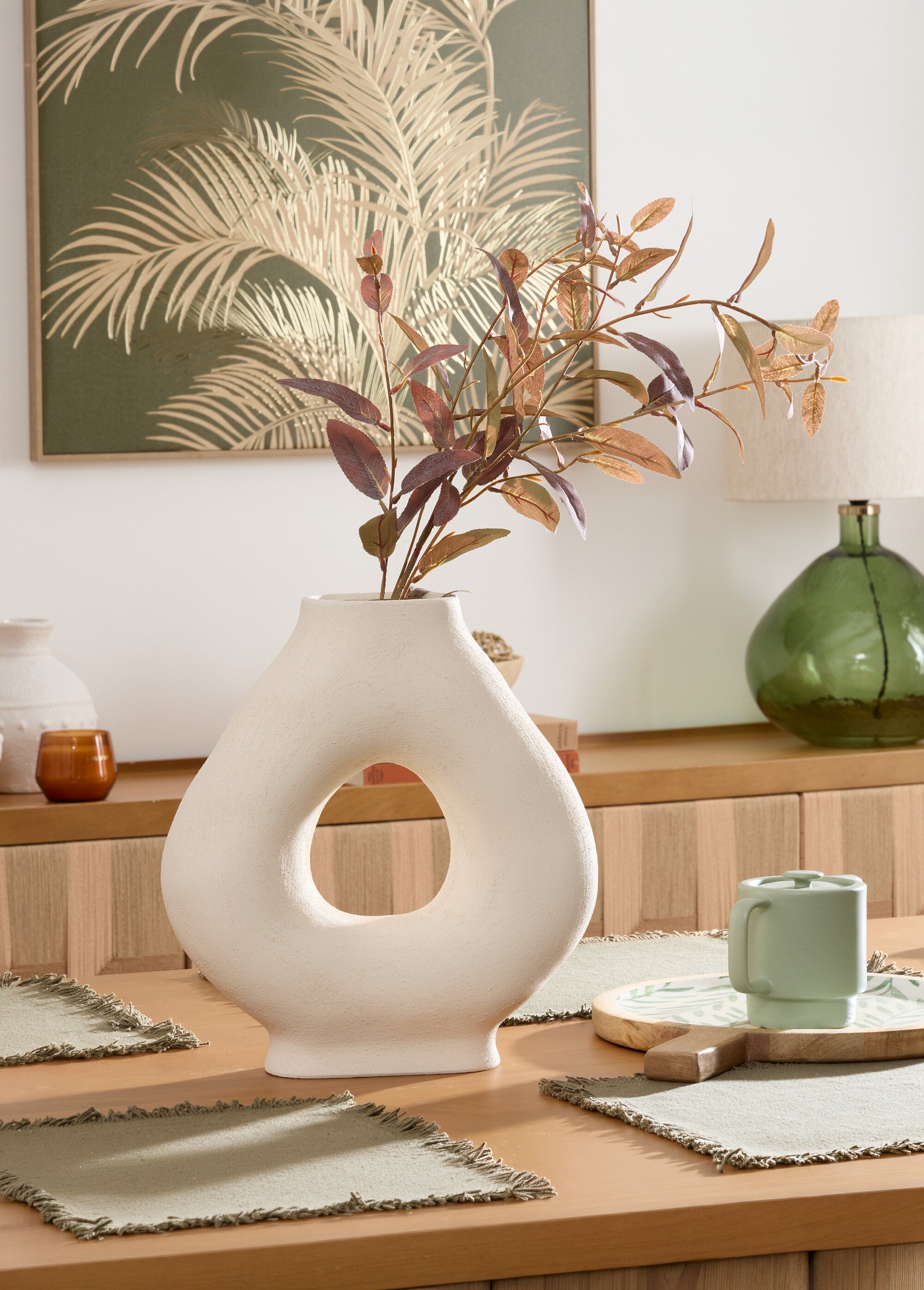 Vase en céramique brute BREA, clair Blanc JJA-218973 SI1