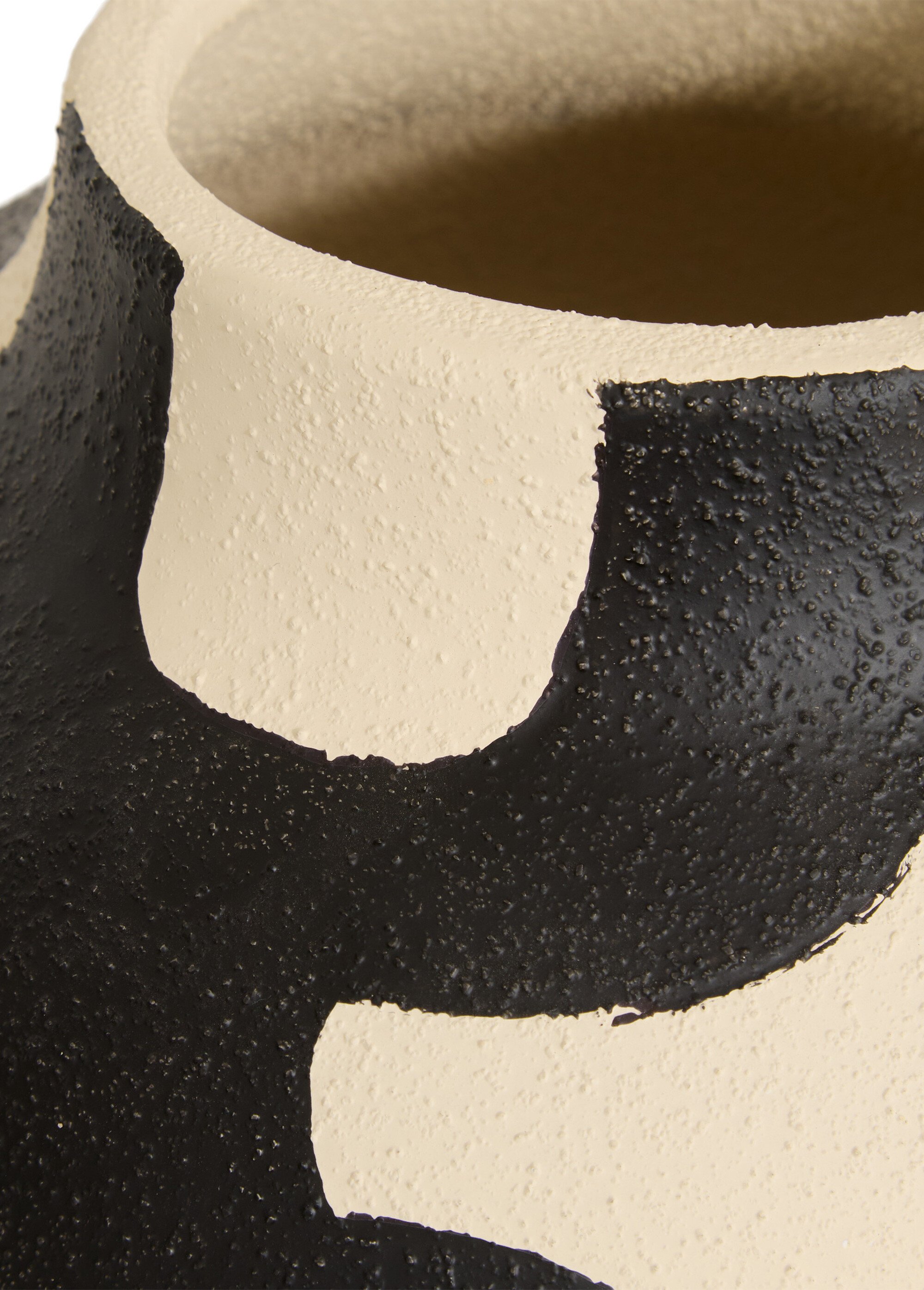 Vase en céramique thème ethnique NYER Noir JJA-218900 DE2