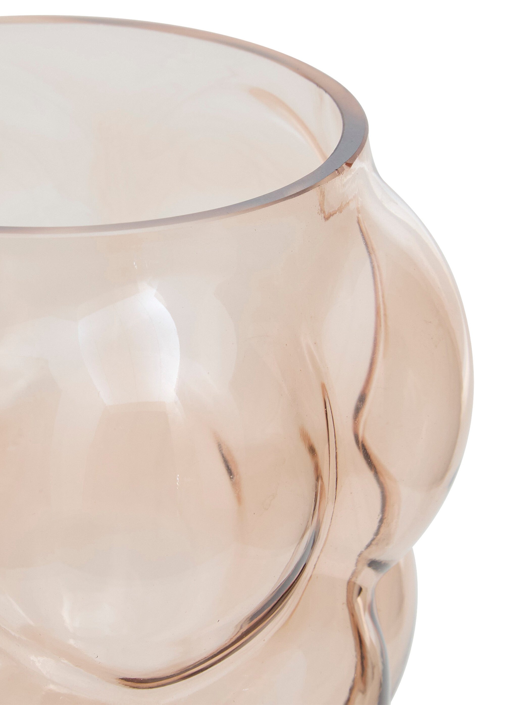 Vase tendance verre soufflé 18cm EDIA Beige JJA-210202 DE1