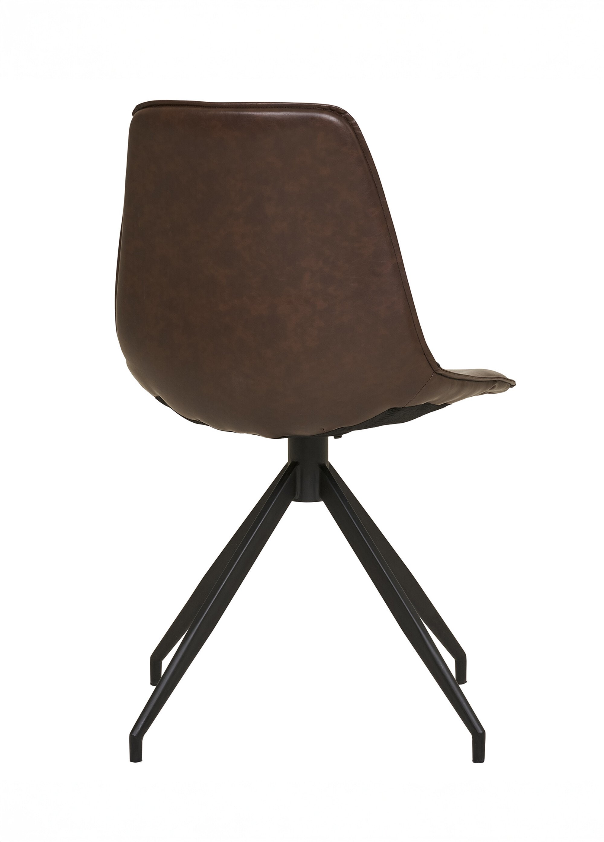 Chaise de salle à manger en simili cuir MARRON HN-1001280 DO1