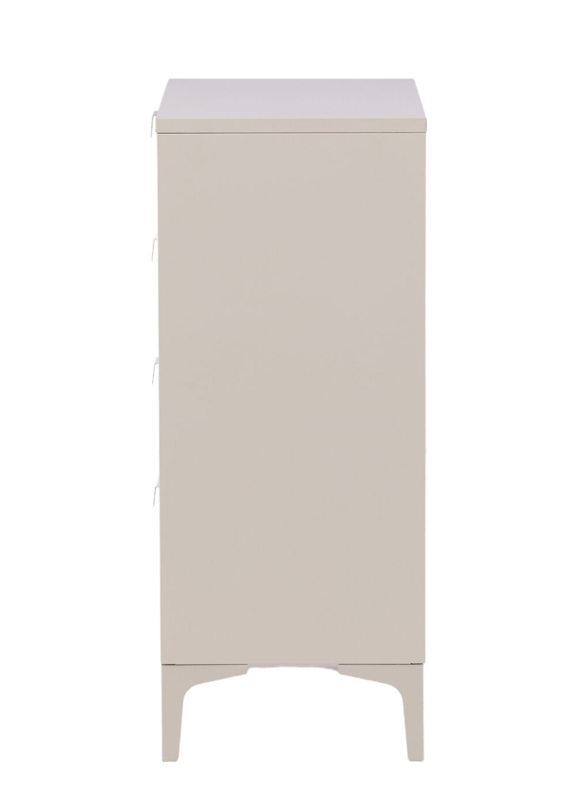 Commode épurée en acier 4 tiroirs BEIGE VEN-15621-250 DE2