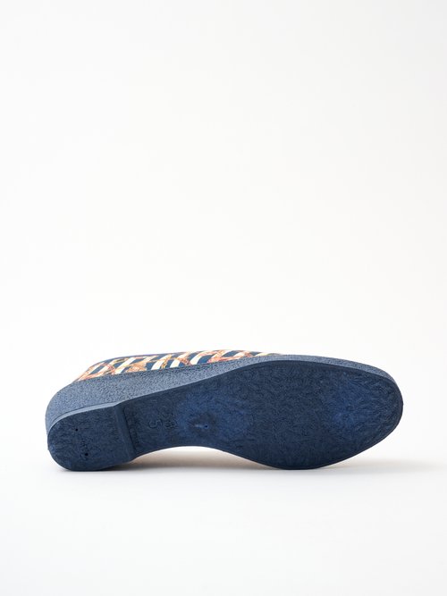 Derbies lacées toile compensées Femme Bleu ONAGRE UN1