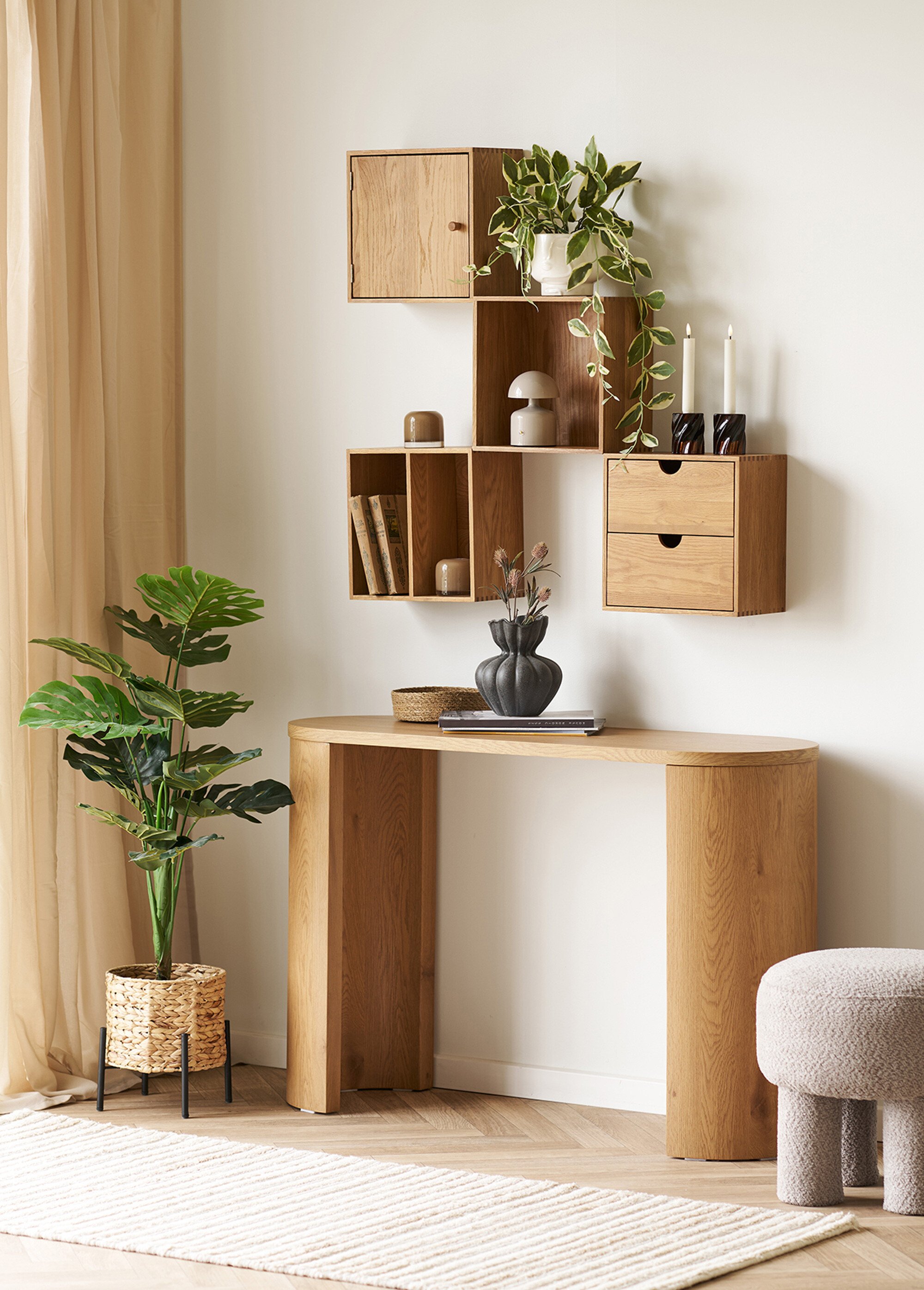 Etagère chêne clair forme case TOWNSVILLE BEIGE HN-4291143 SI2