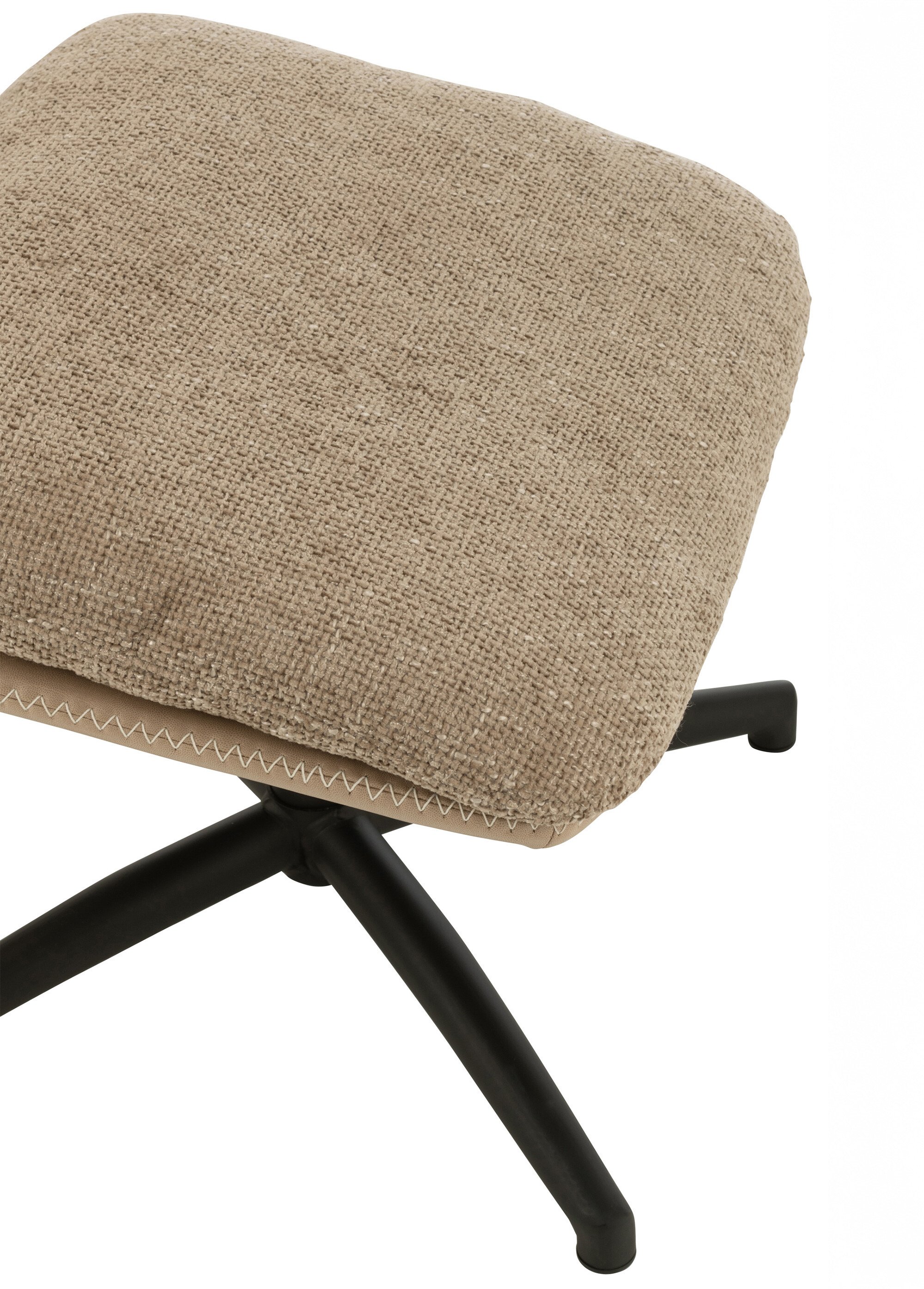 Fauteuil relax tissu + repose pieds 2BF BEIGE FONCE ET NOIR JP-50791 DE2