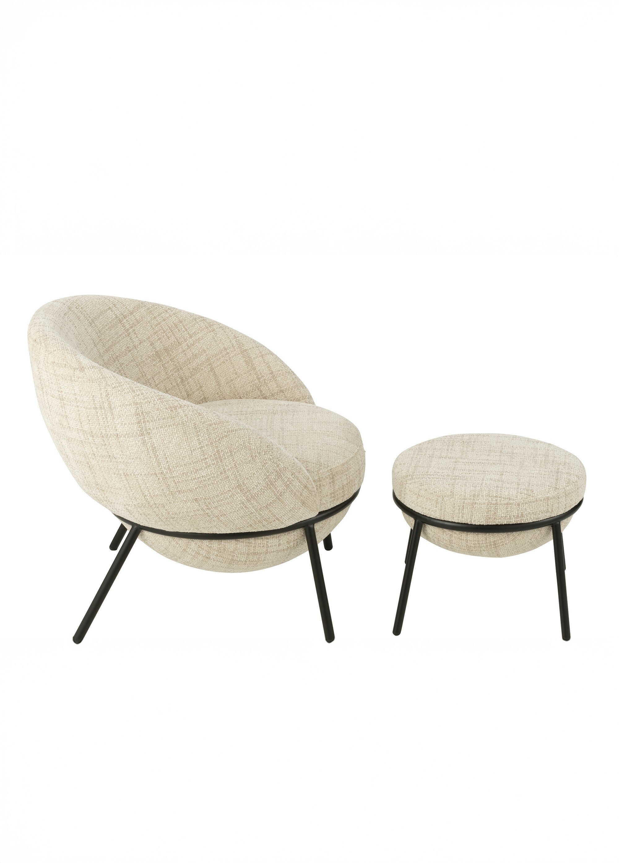 Fauteuil repos tissu + repose pieds 1B BEIGE JP-55772 DR1