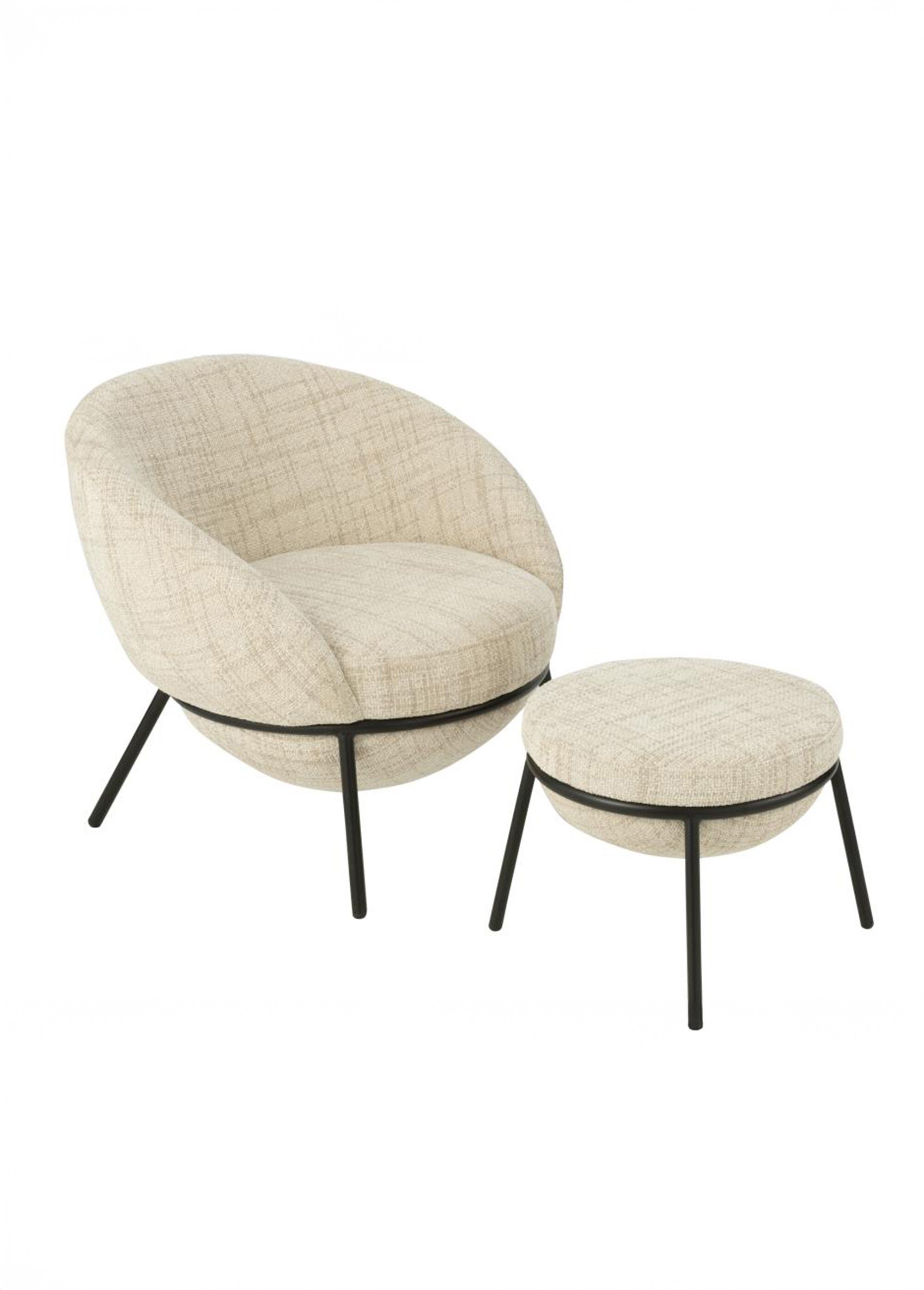 Fauteuil repos tissu + repose pieds 1B