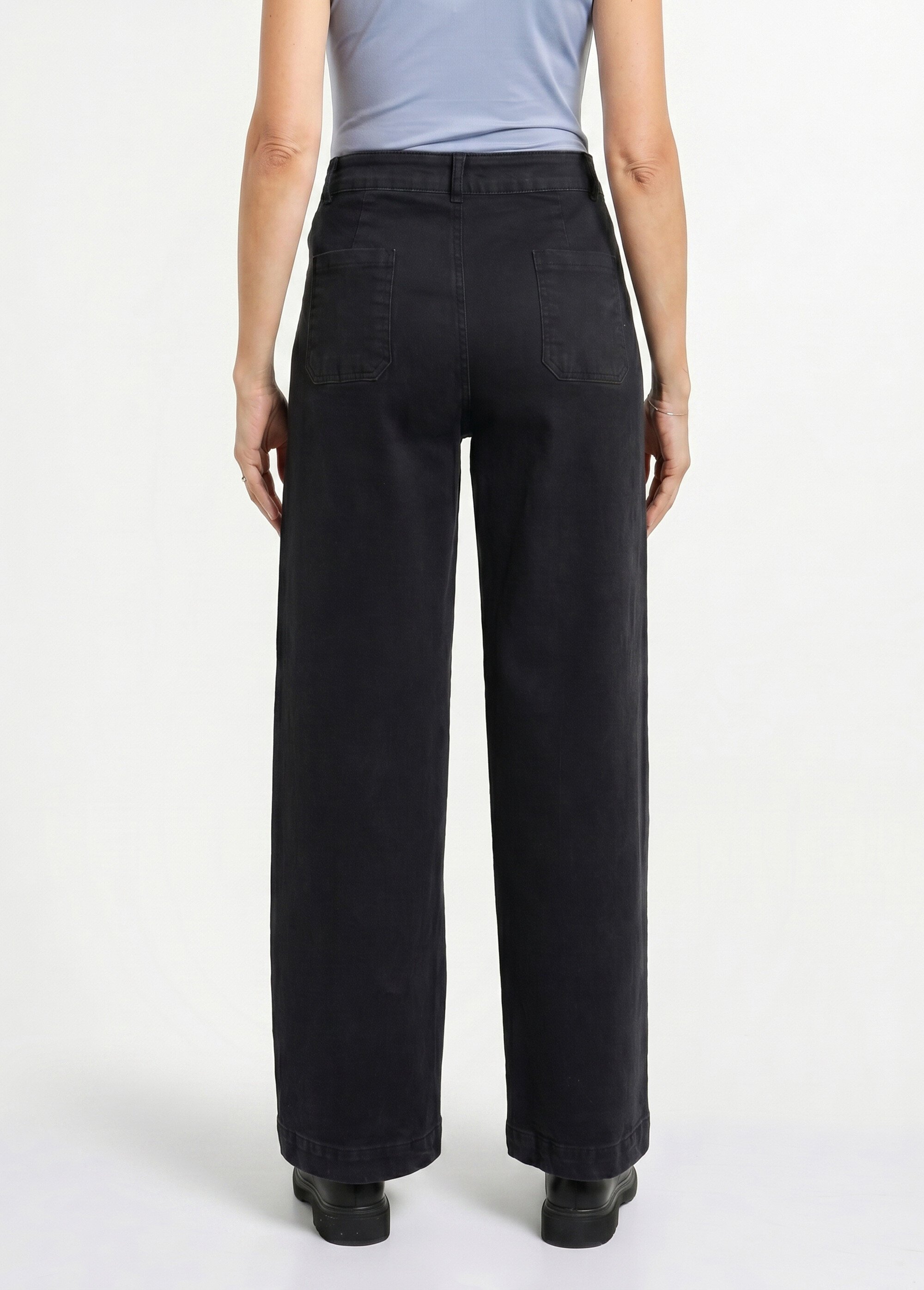 Jean large denim extra extensible 4 poches Femme Noir NISSA DO1