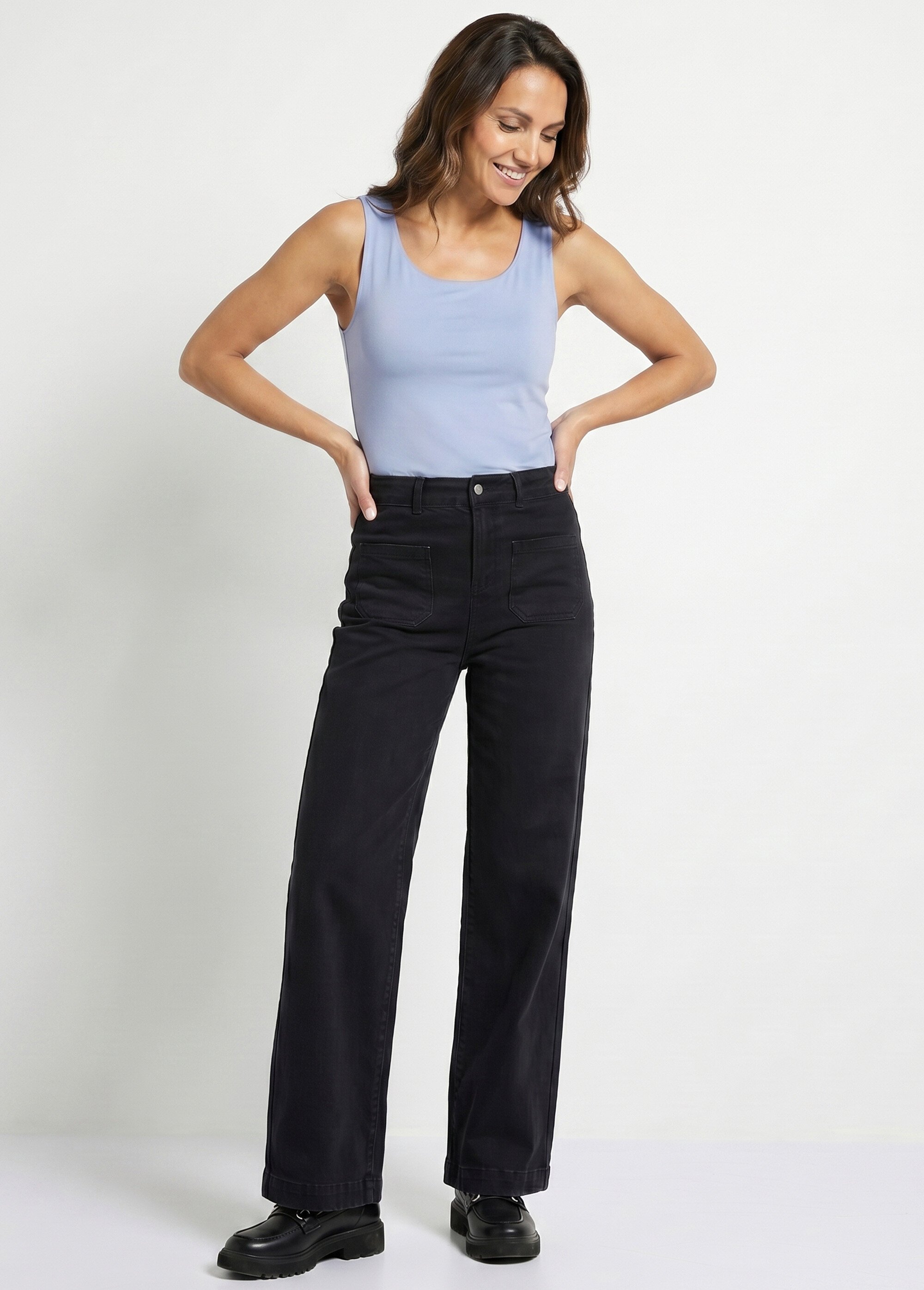 Jean large denim extra extensible 4 poches