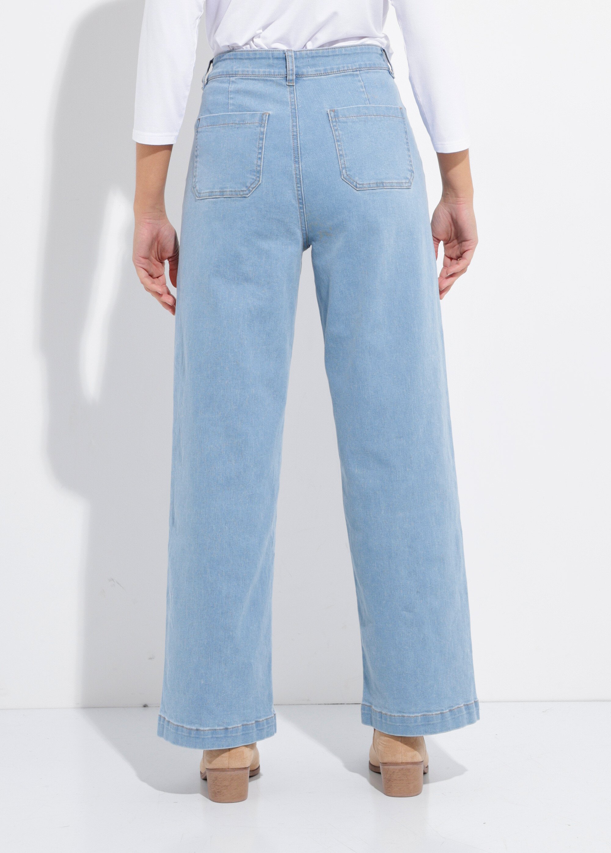 Jean large denim extra extensible 4 poches