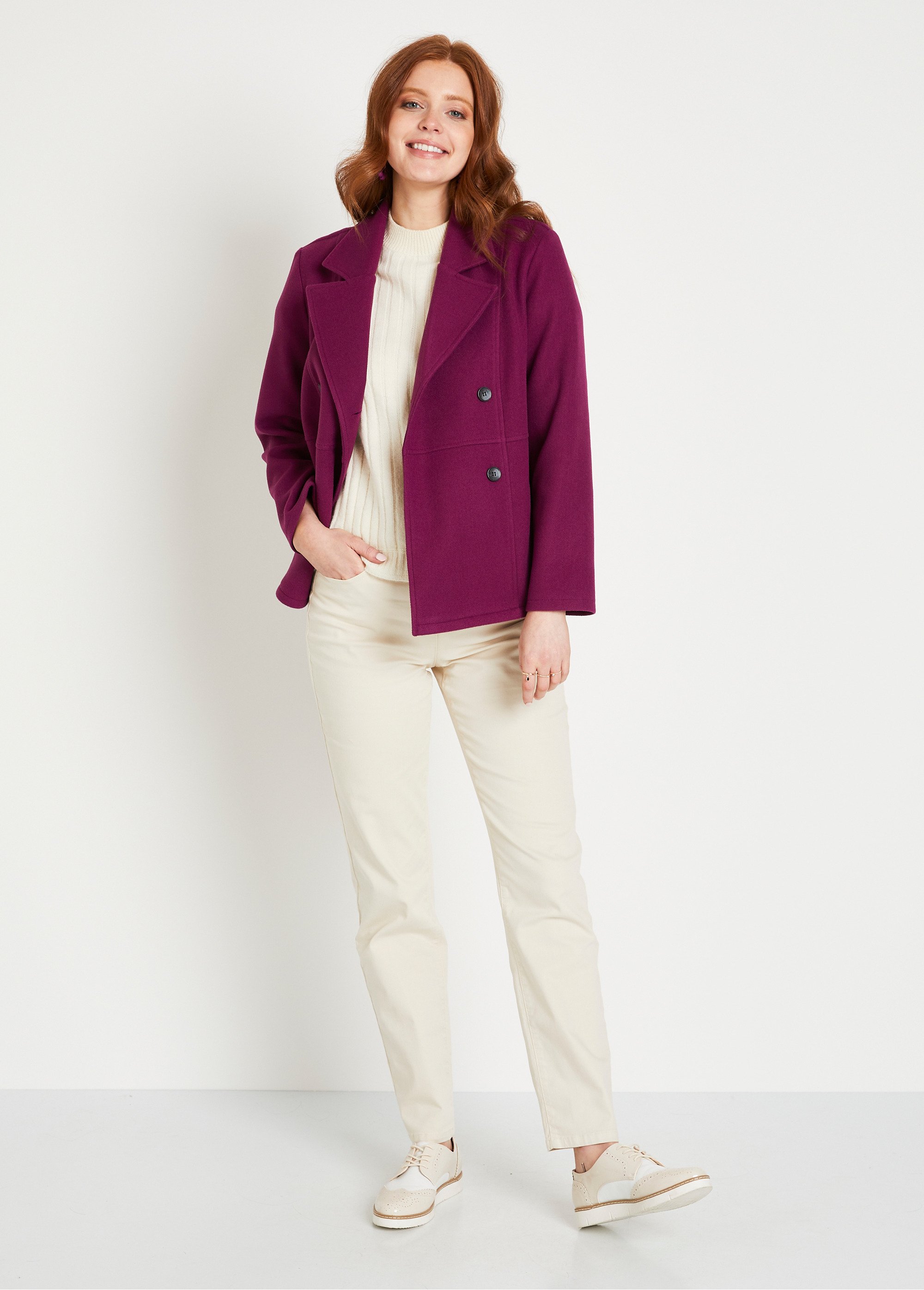 Aubergine Manteau Manteau Boutique Manteau Court Manteau Femme