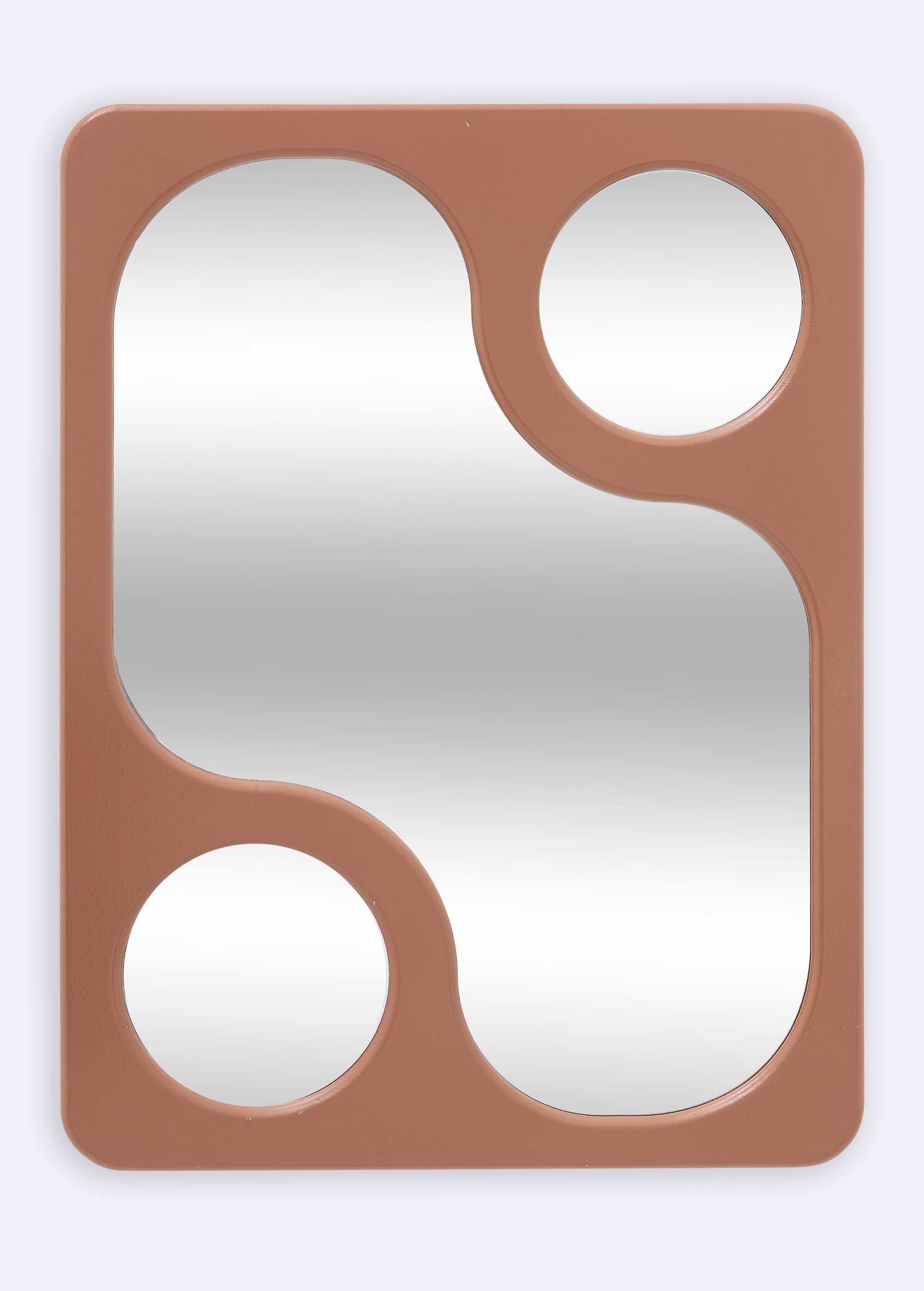 Miroir rectangle fantaisie aspect bois