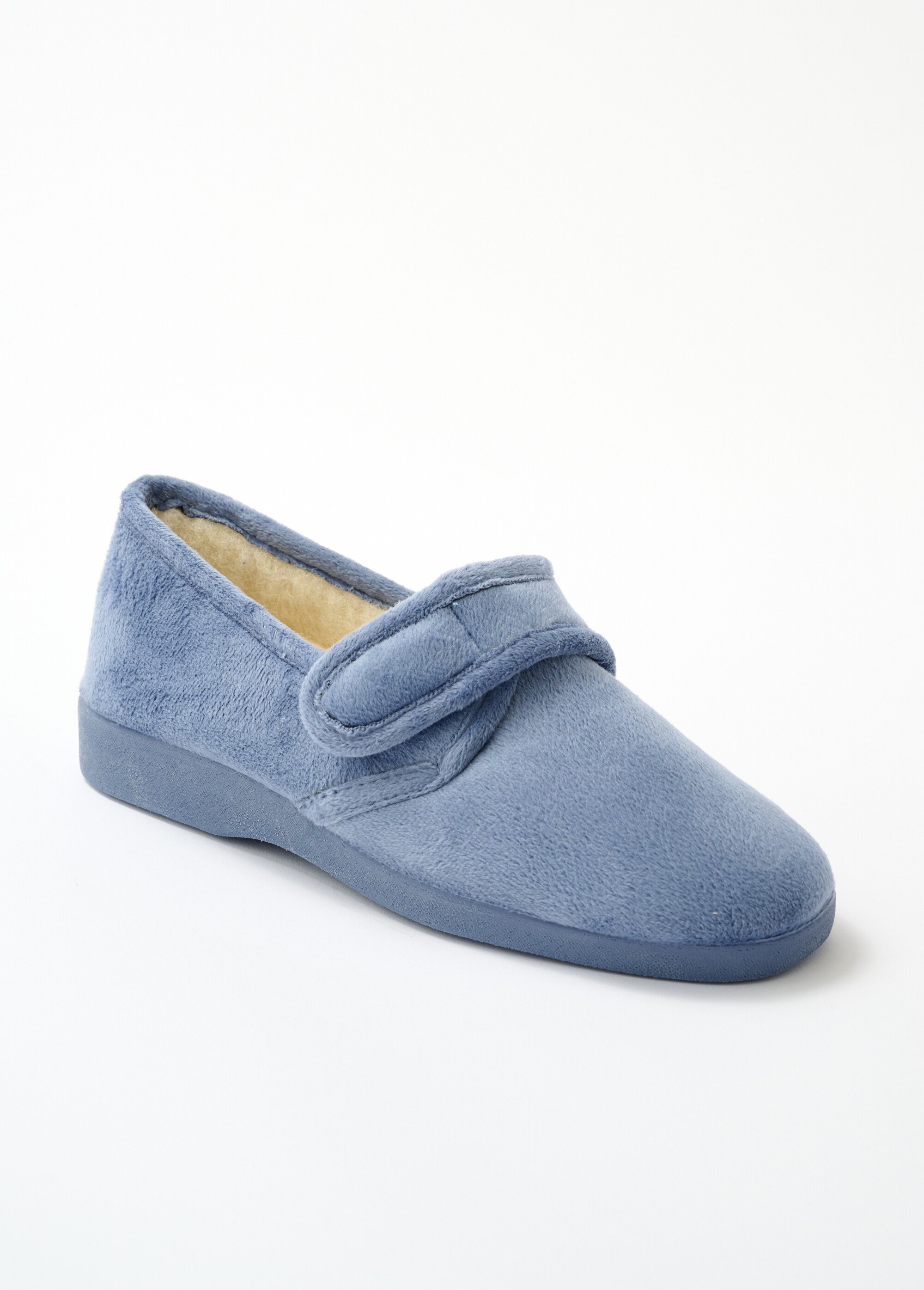 Chaussons largeur confort fourrés pure laine