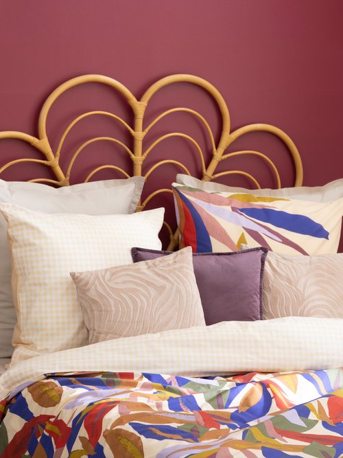 Parure de lit Jannie, motifs feuilles Blanc JJA-212553 DE3