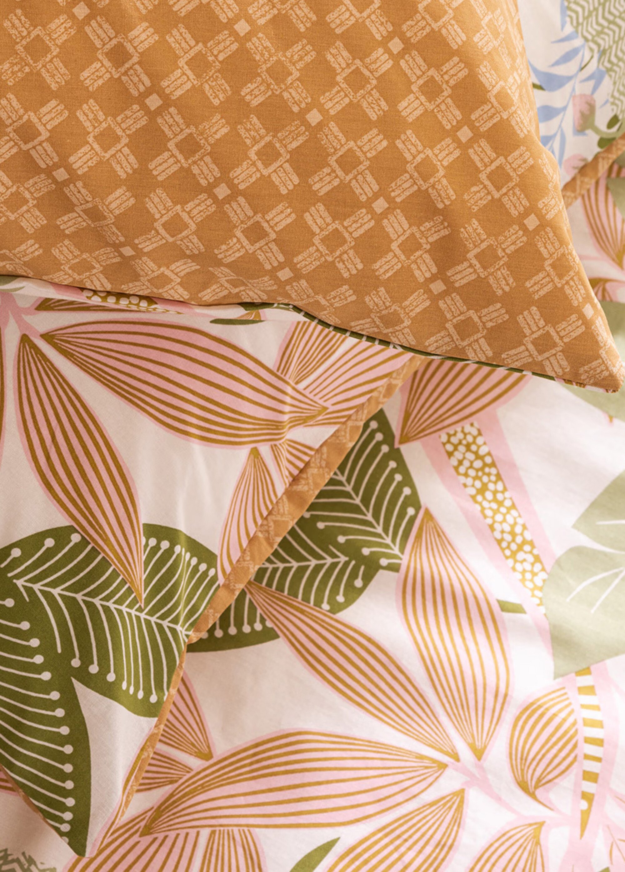 Parure de lit June, motifs nature Blanc JJA-204489 DE2