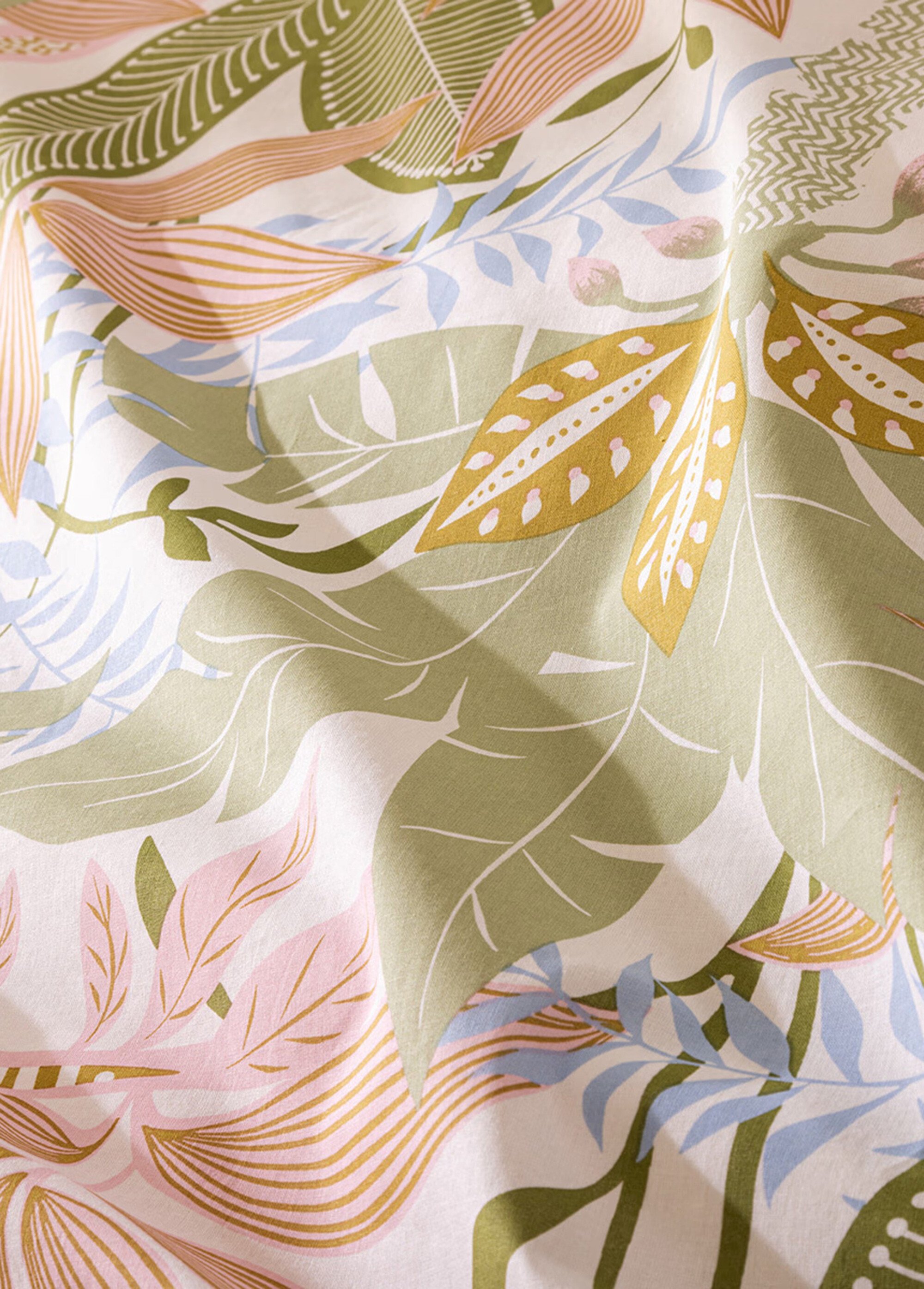 Parure de lit June, motifs nature Blanc JJA-204489 DE4