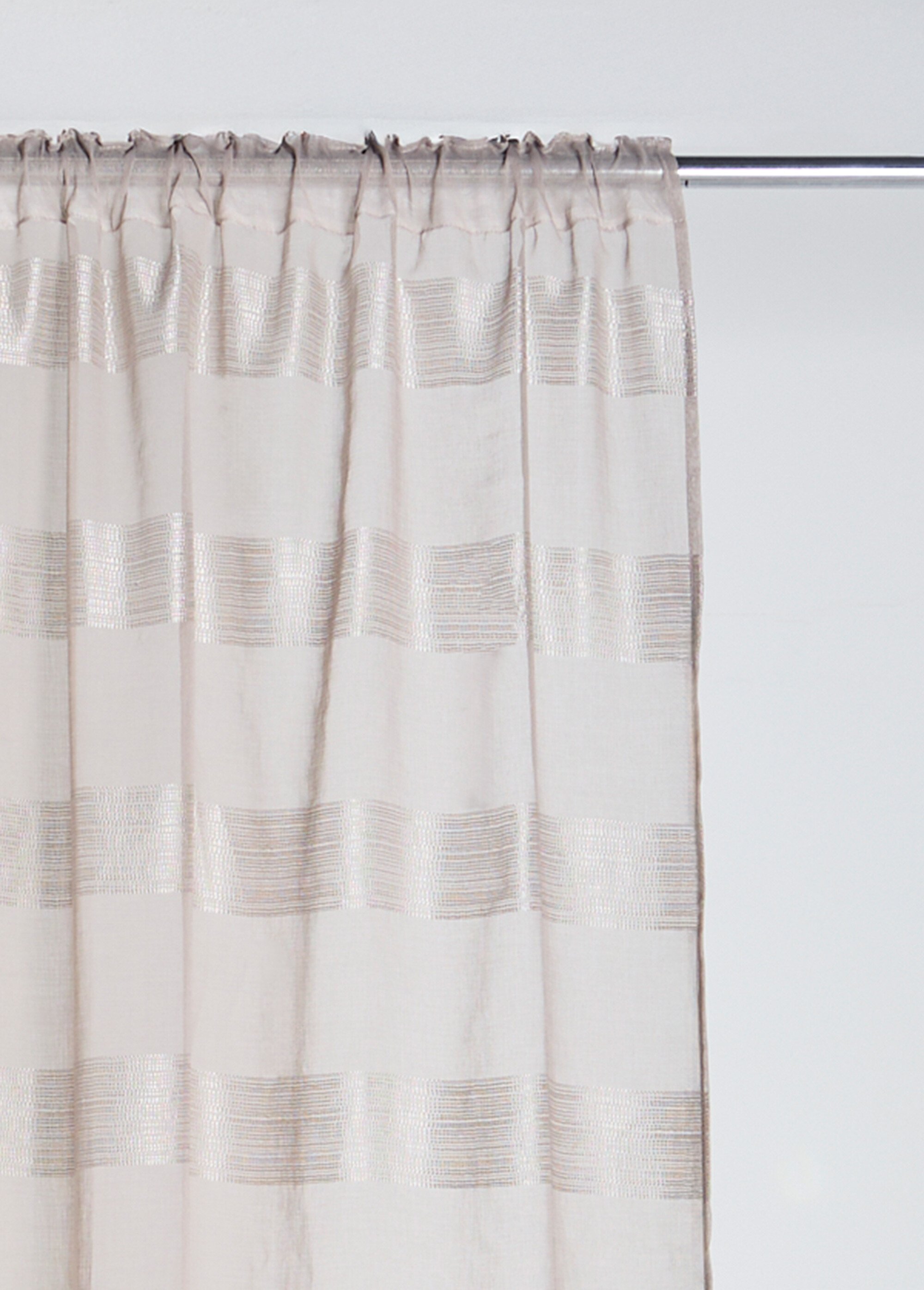 Rideau 1 panneau ruflettes, brillant