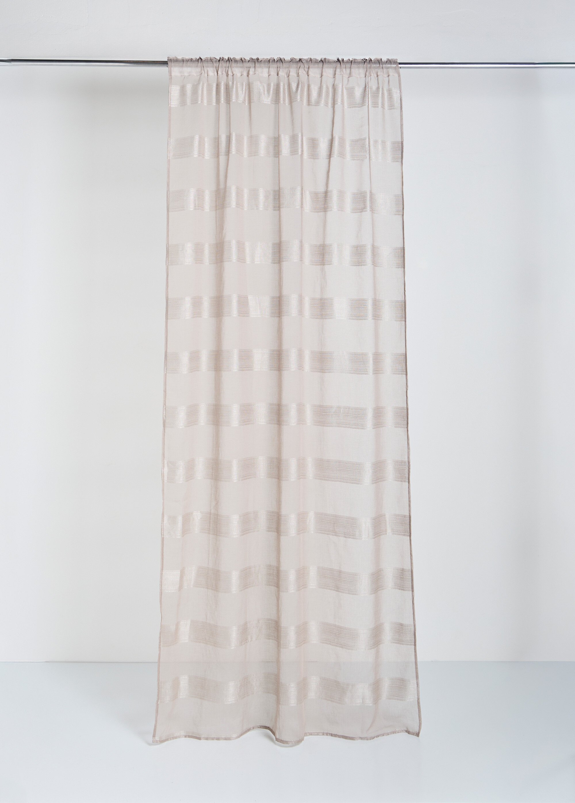 Rideau 1 panneau ruflettes, brillant