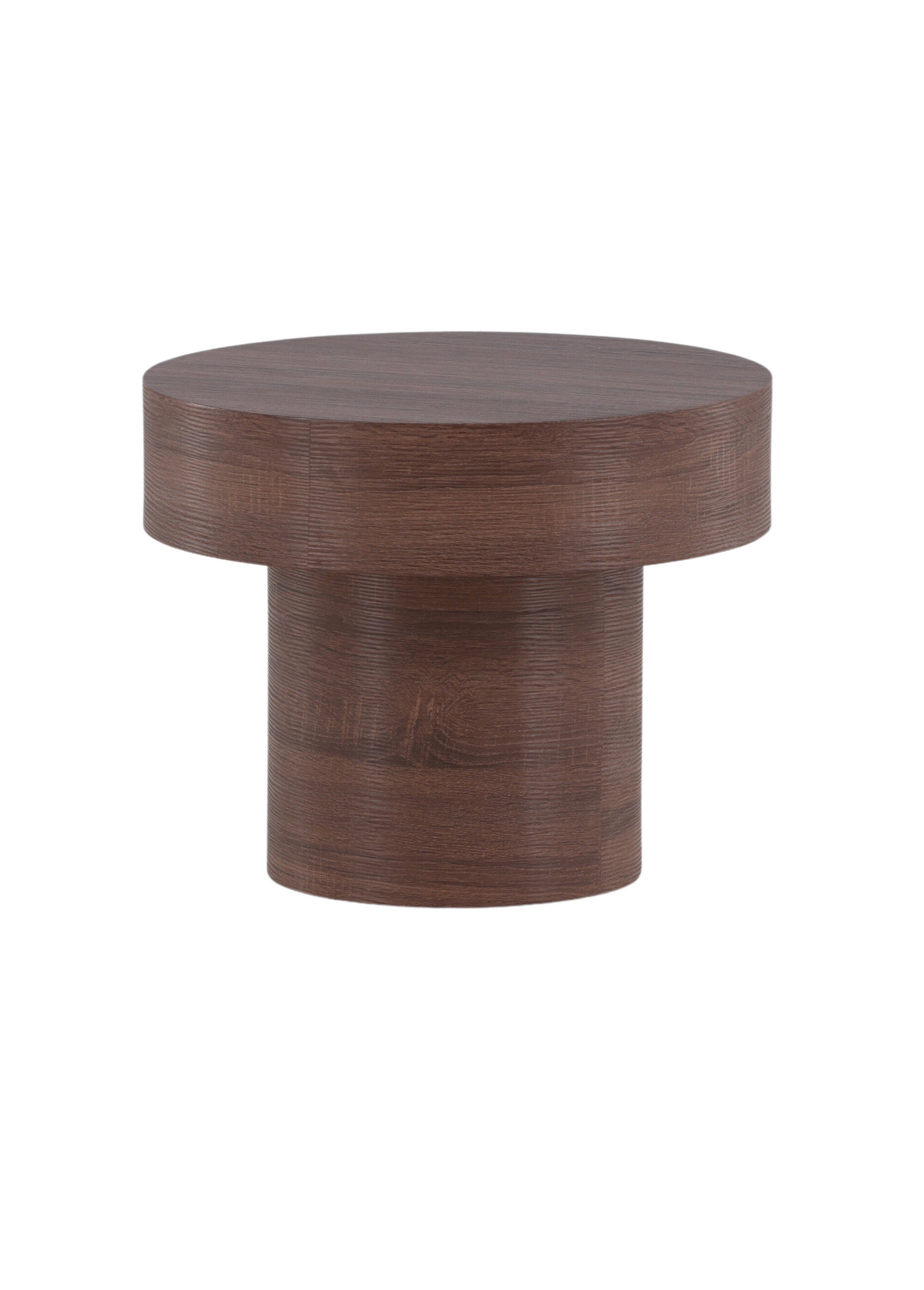 Table basse ronde en bois, plateau épais MARRON VEN-41000-113 DE1