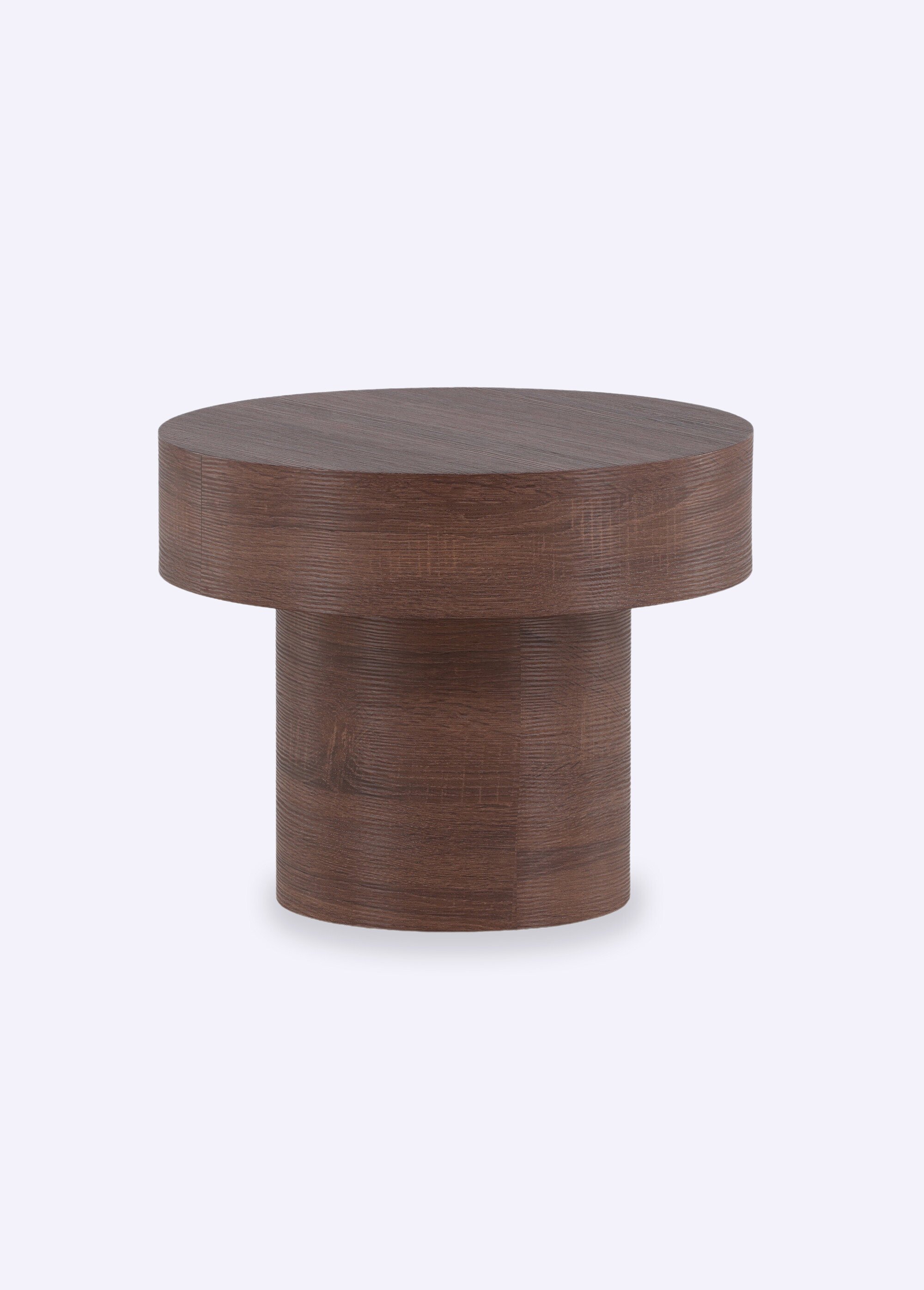 Table basse ronde en bois, plateau épais