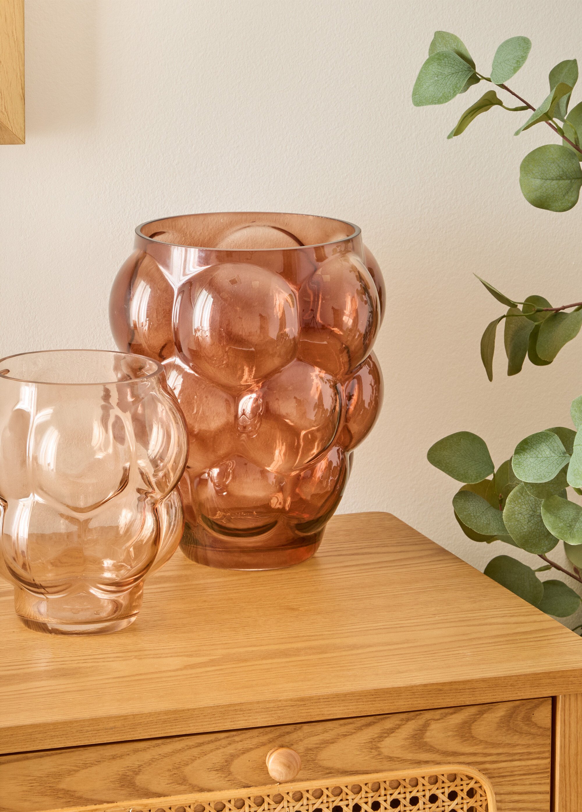 Vase tendance verre soufflé 25cm EDIA Marron JJA-210203 SI1