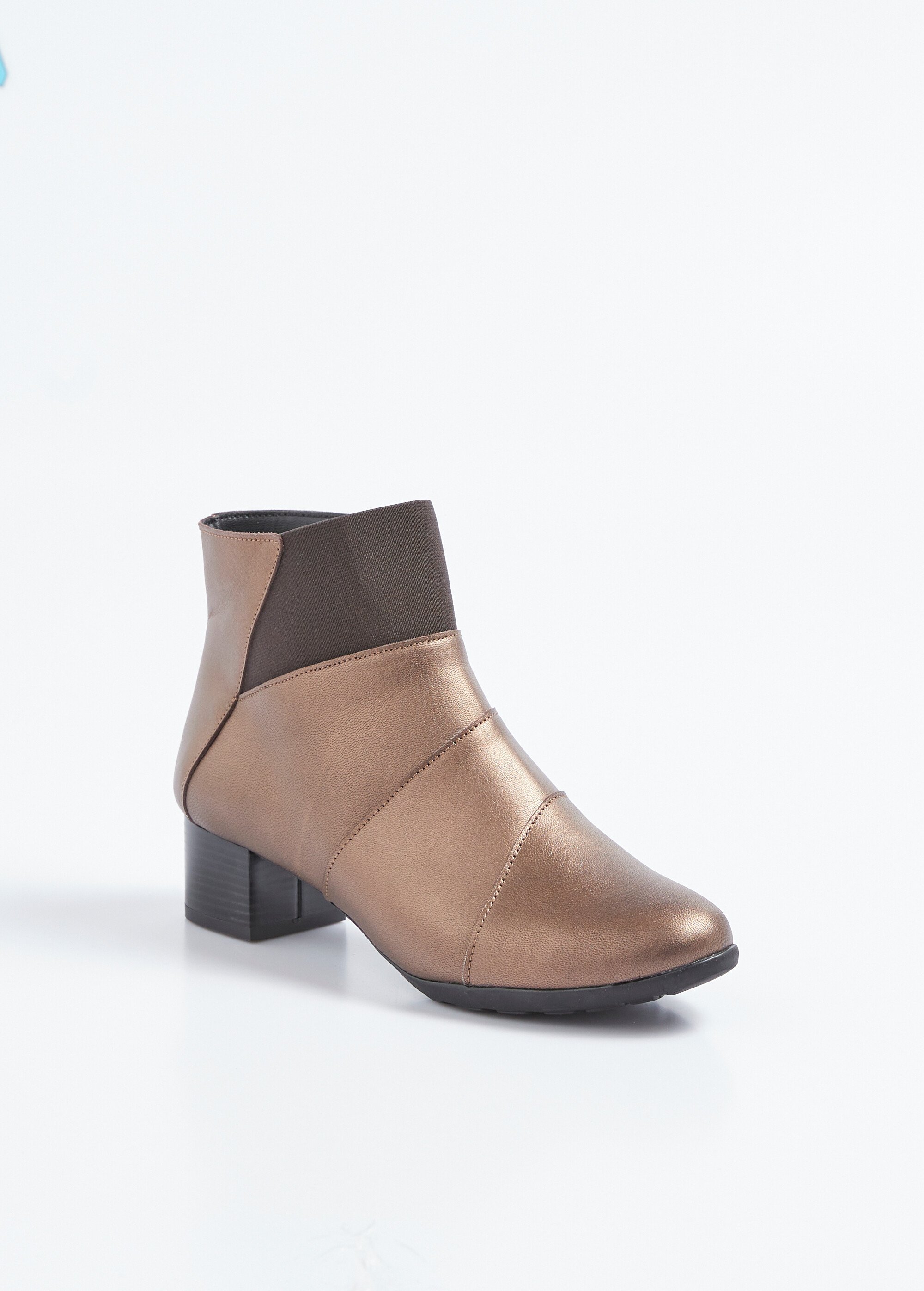 Boots zippées élastiquées Femme Marron OASIS FA1