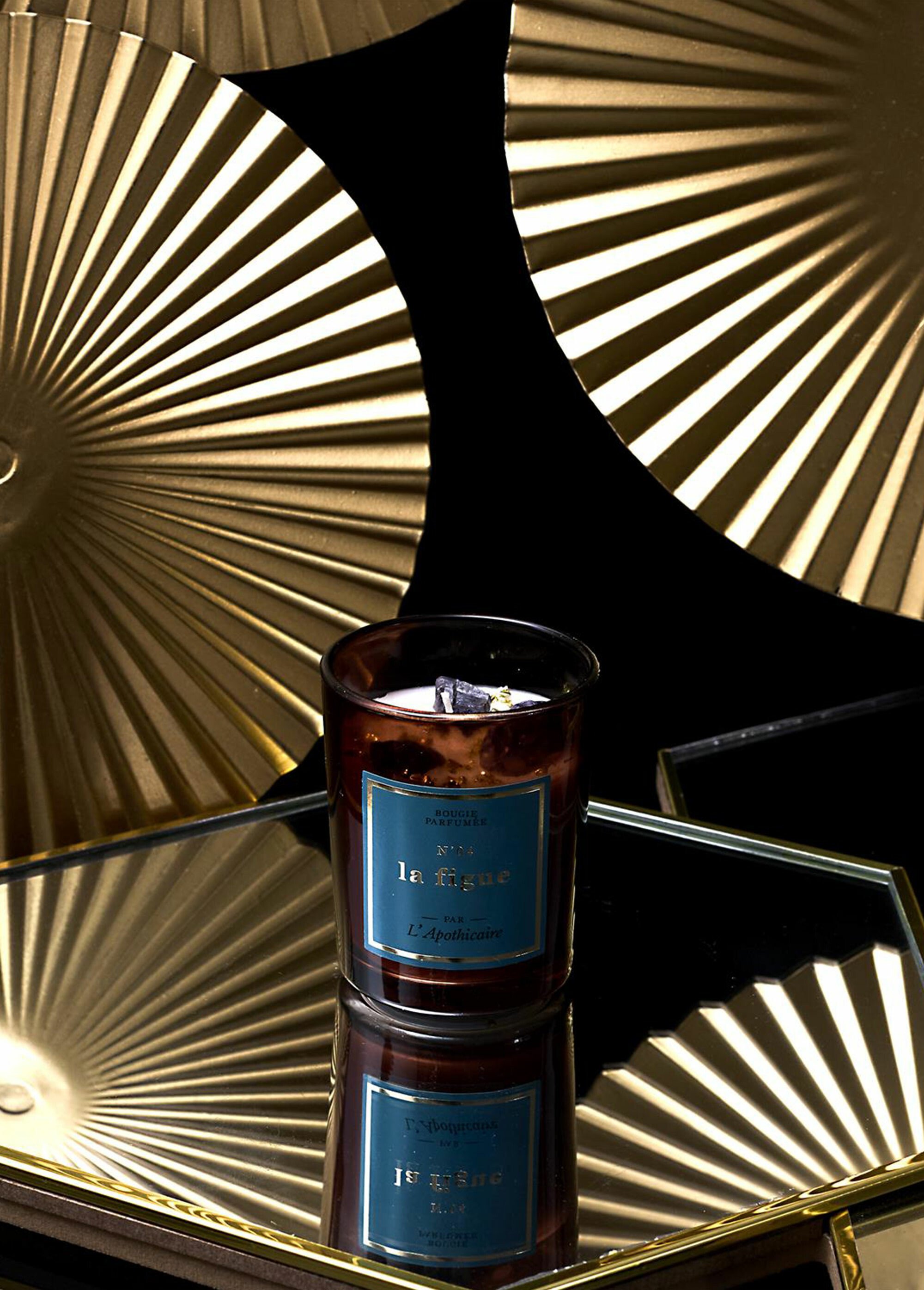 Bougie parfumée avec pierres, 6,5cm Rose CMP-BO0135 SI1