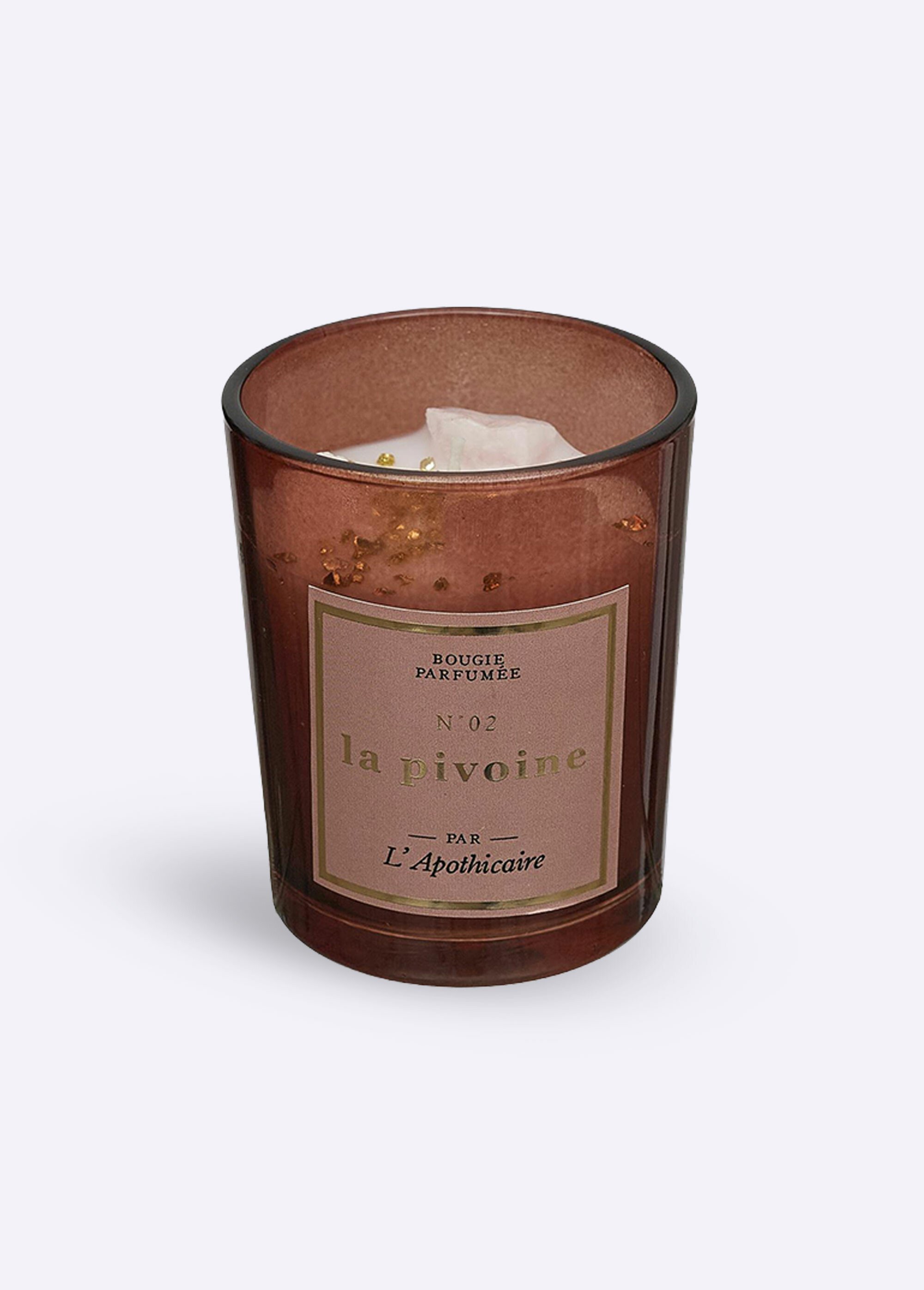 Bougie parfumée avec pierres, 6,5cm