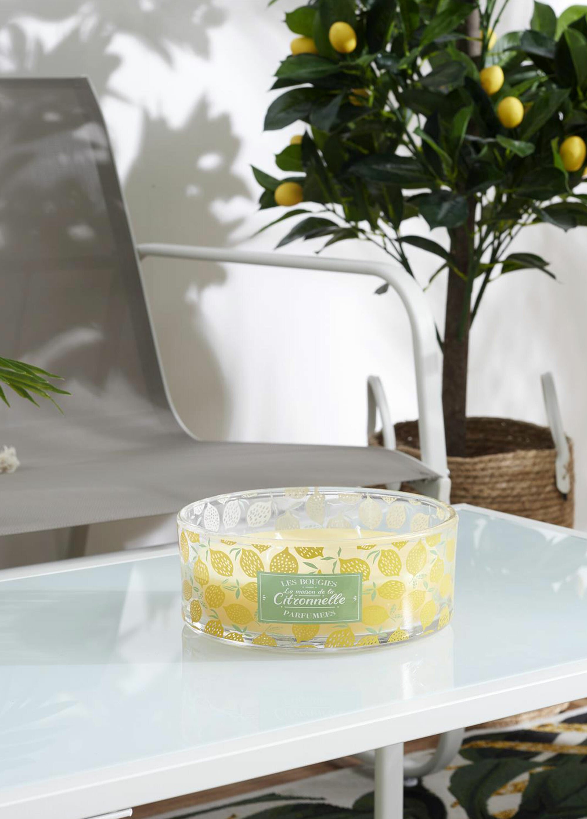 Bougie parfumée citronnelle 4 mèches VERT CMP-BO0118 SI1