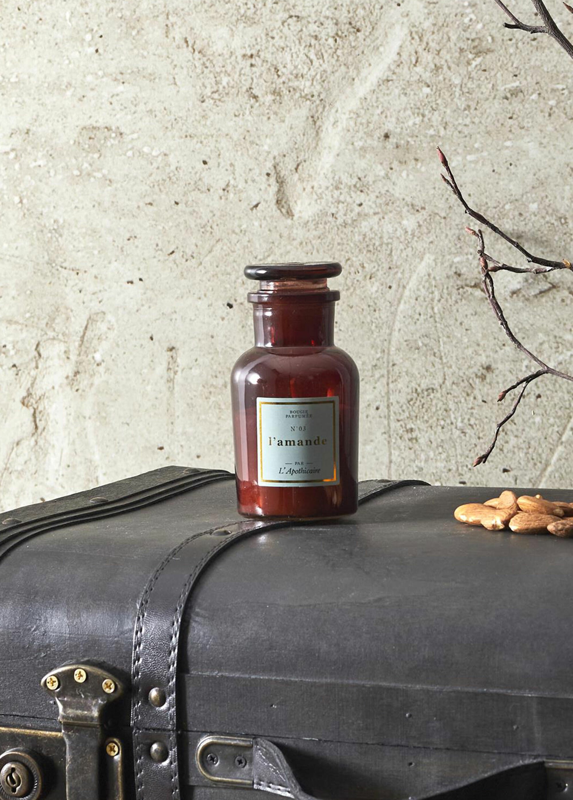 Bougie parfumée rétro verre teinté, 11cm Vert CMP-BO0130 SI1