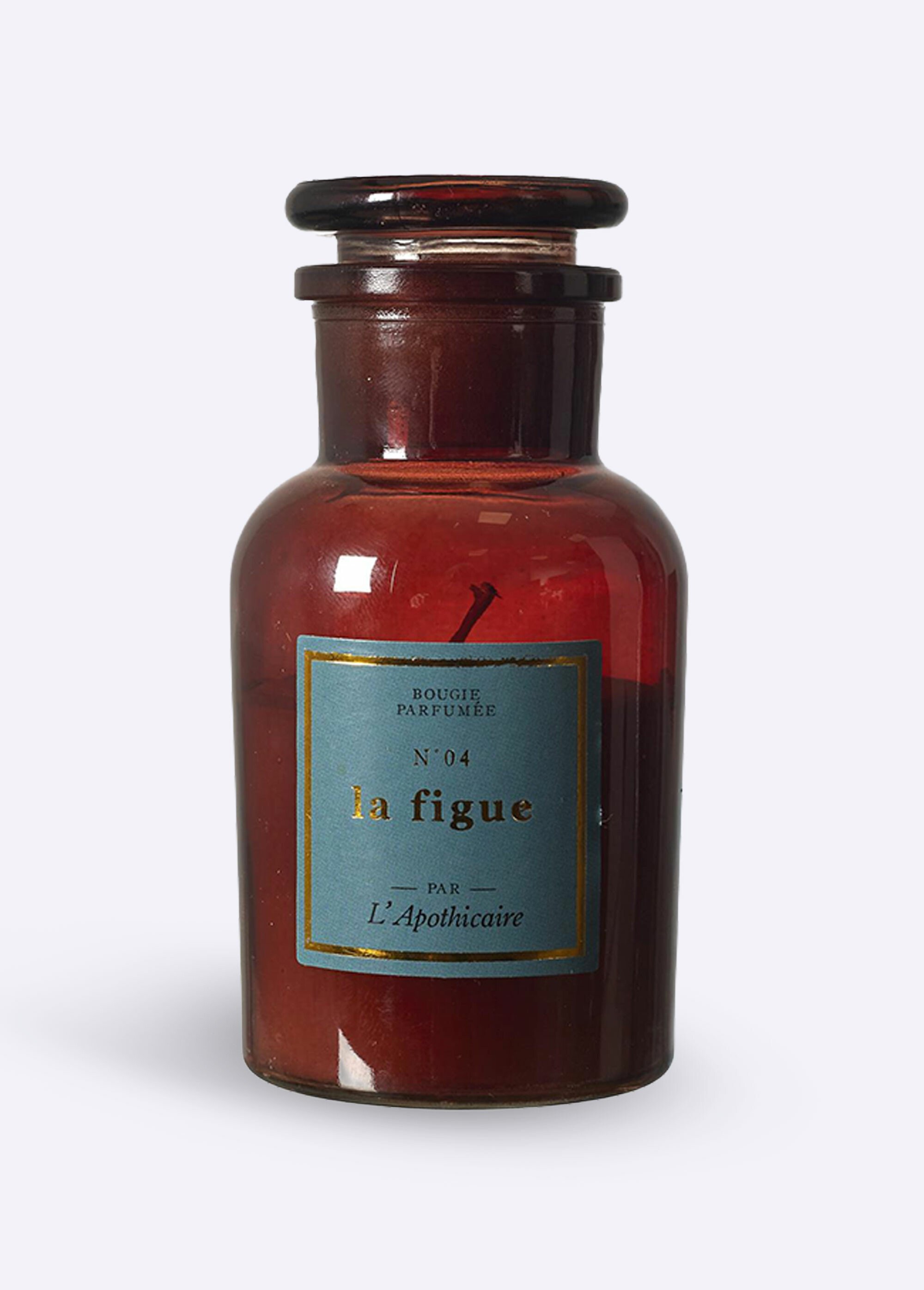 Bougie parfumée rétro verre teinté, 11cm