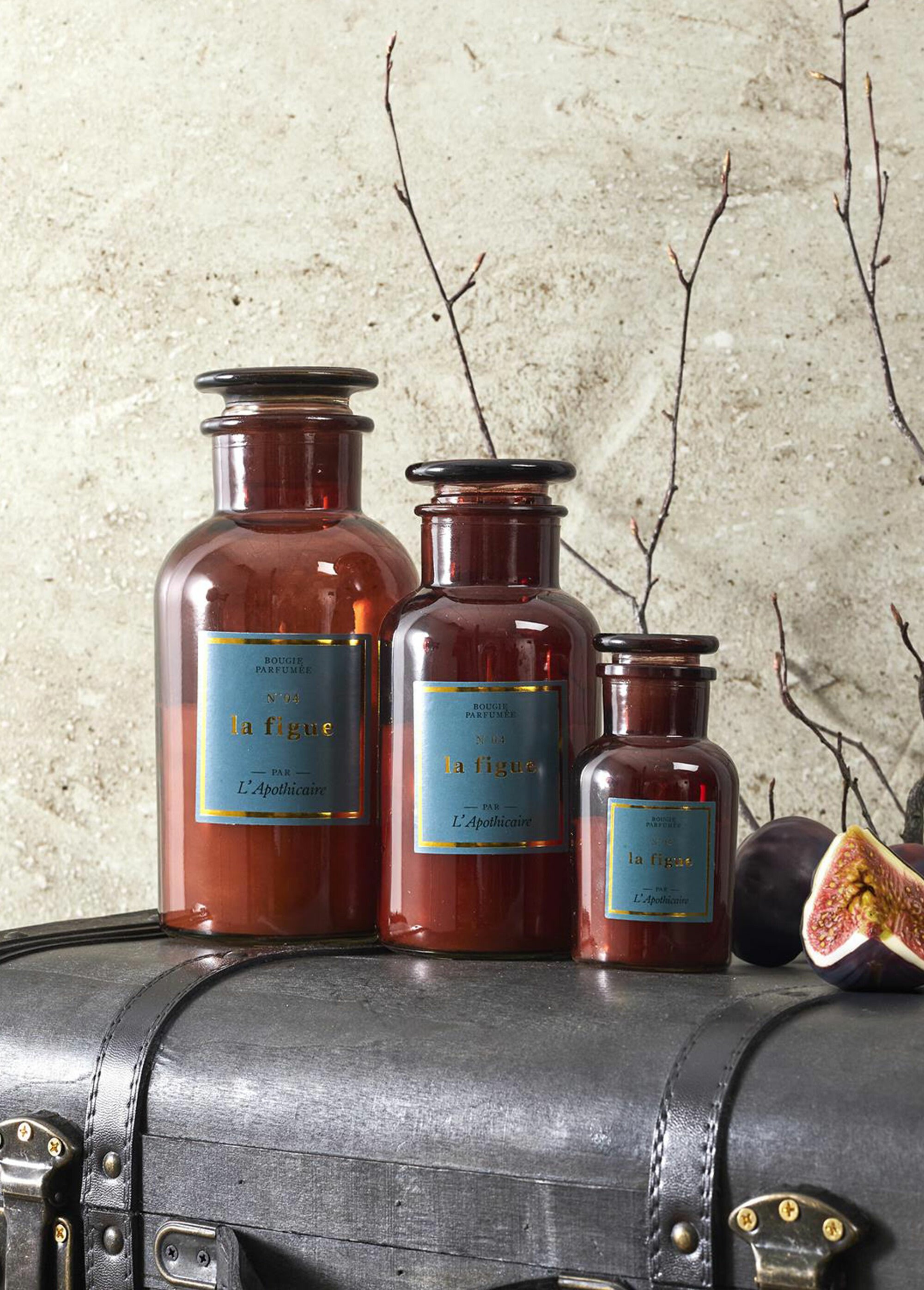 Bougie parfumée rétro verre teinté, 11cm Rose CMP-BO0130 SI2