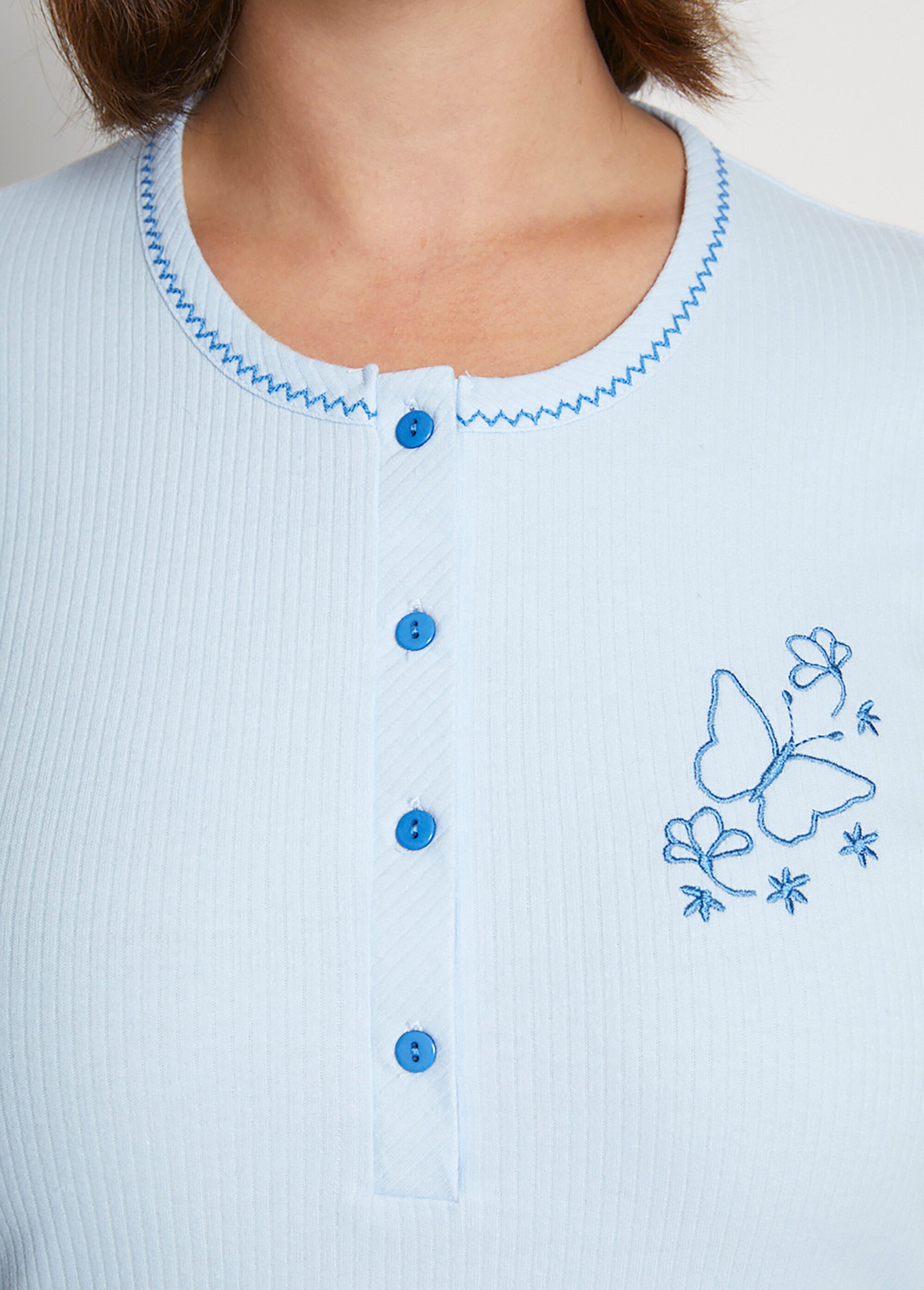 Chemise de nuit tee-shirt brodée