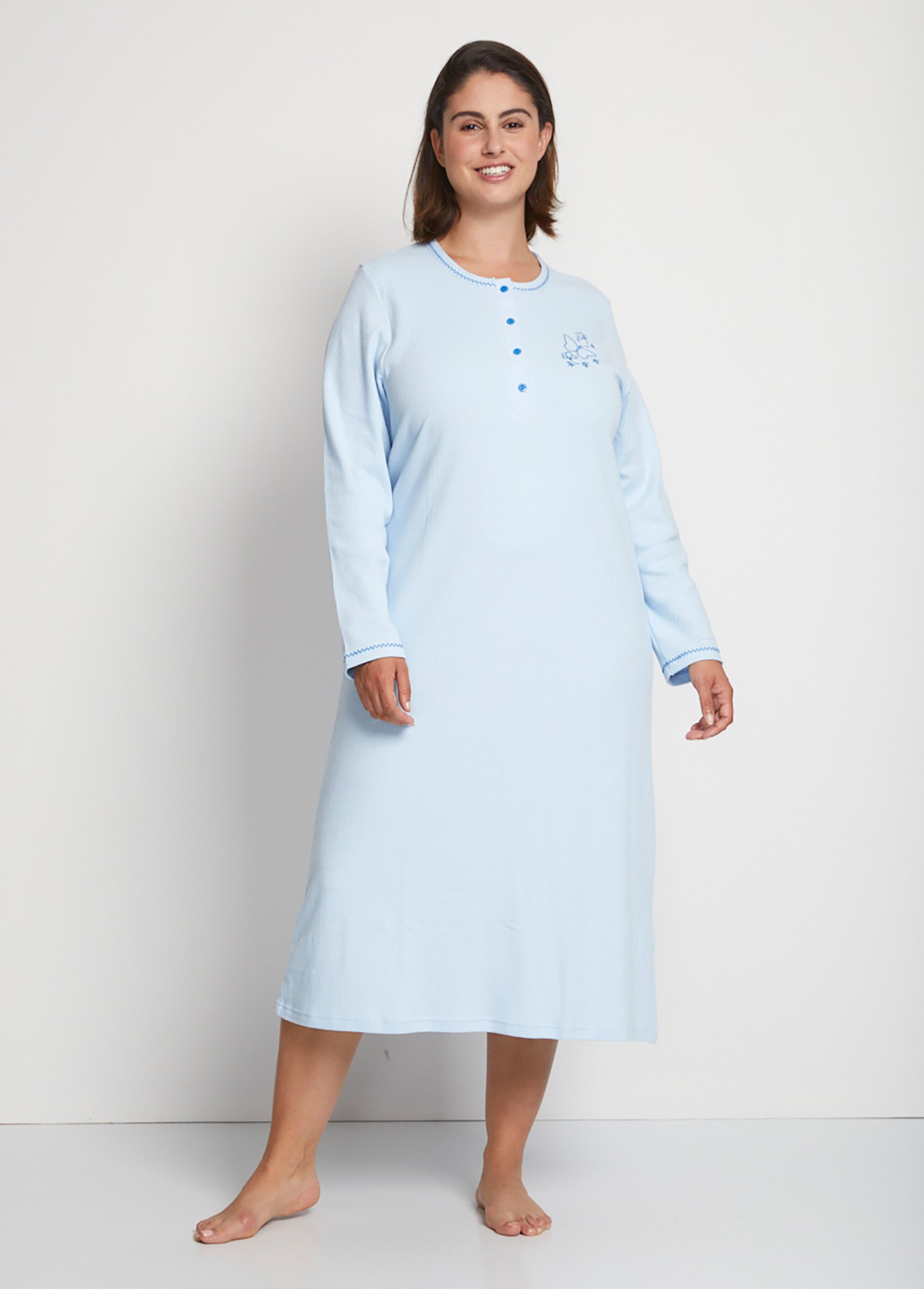 Chemise de nuit tee-shirt brodée