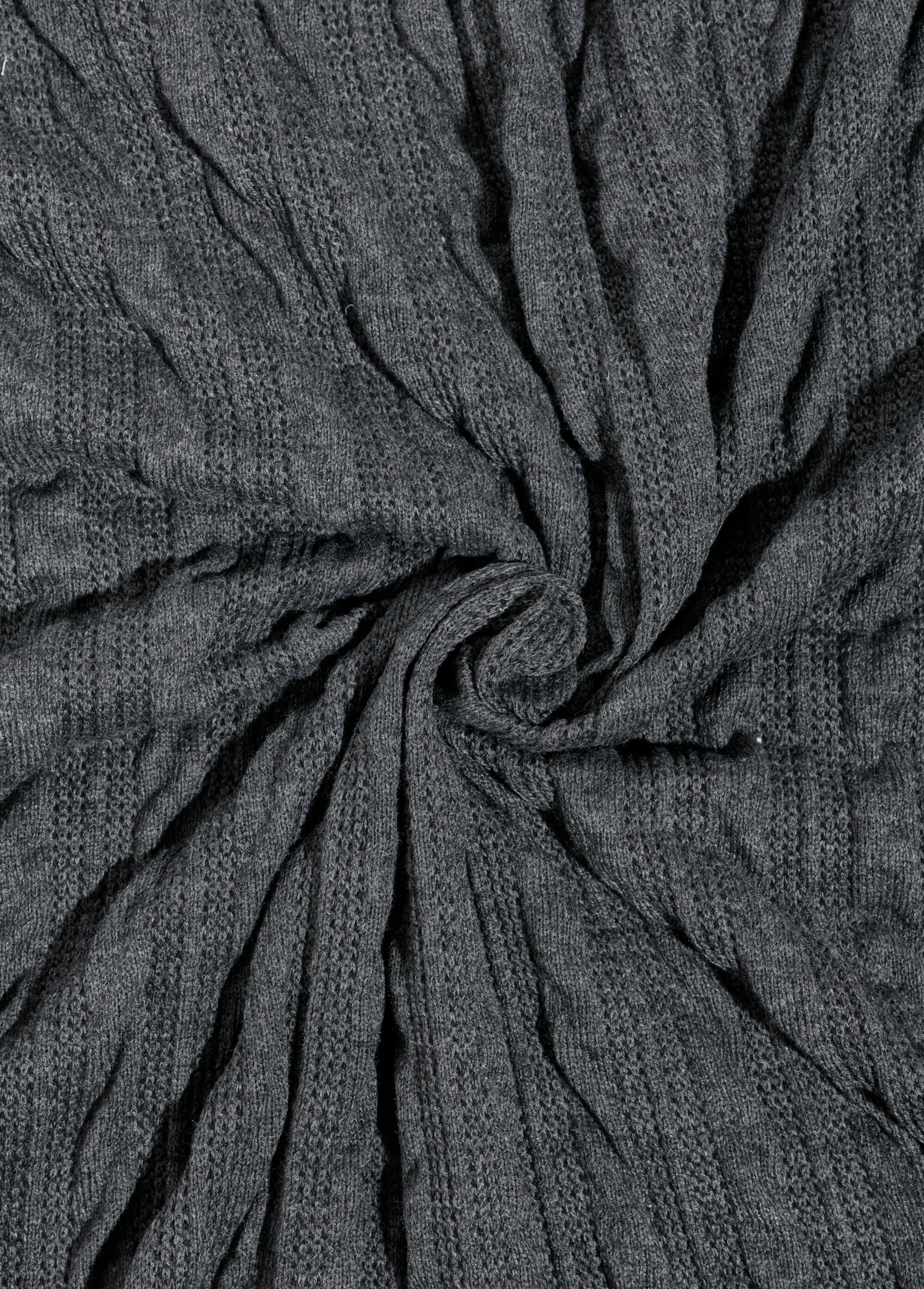 Coupon tissu jersey gaufré, anthracite
