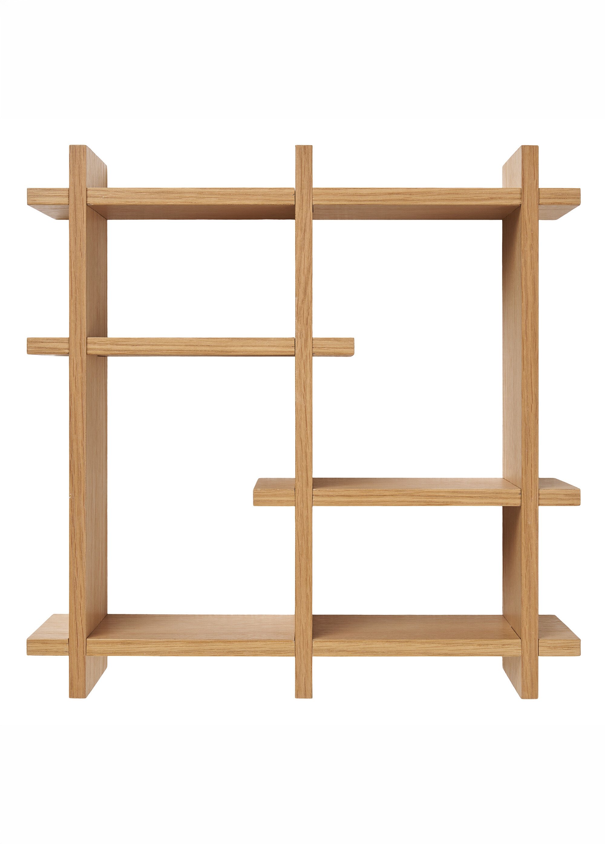 Etagère 6 tablettes chêne plaqué OLSBERG BEIGE HN-4292061 DE1