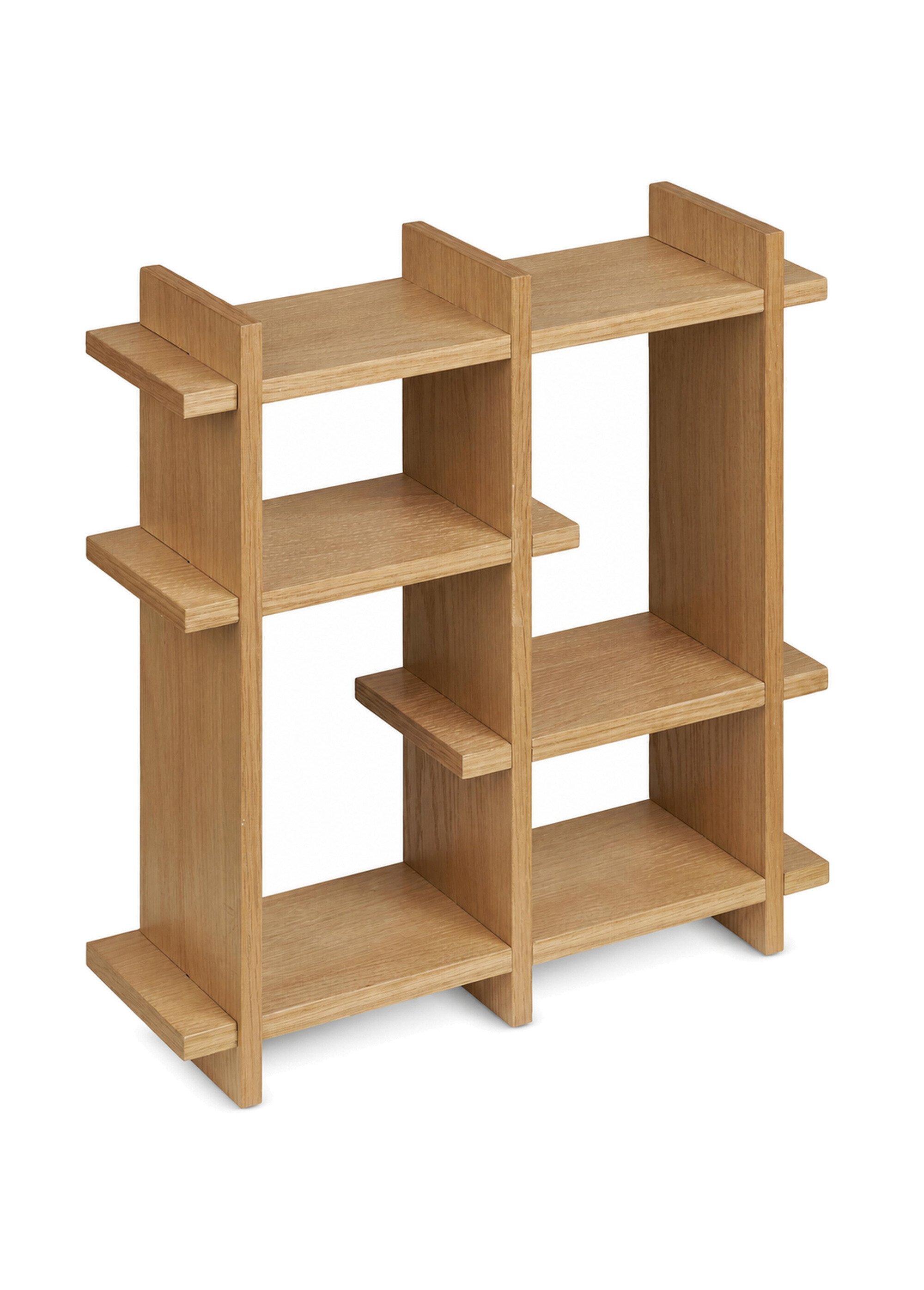 Etagère 6 tablettes chêne plaqué OLSBERG BEIGE HN-4292061 FA1