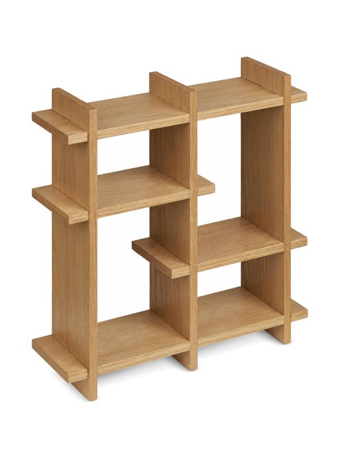 Etagère 6 tablettes chêne plaqué OLSBERG BEIGE HN-4292061 FA1