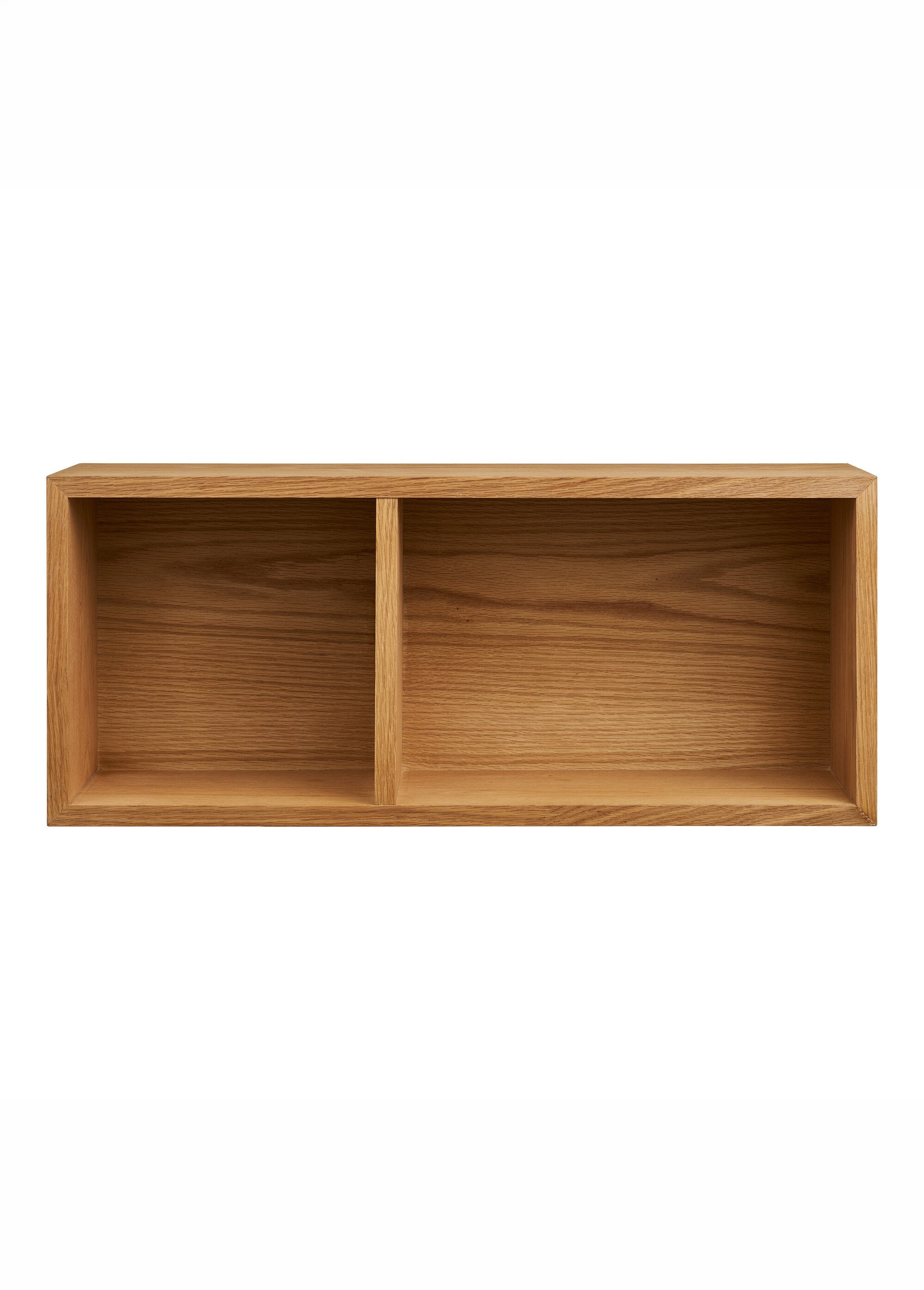 Etagère en chêne plaqué 2 cases OSHAWA BEIGE HN-4293030 DE1