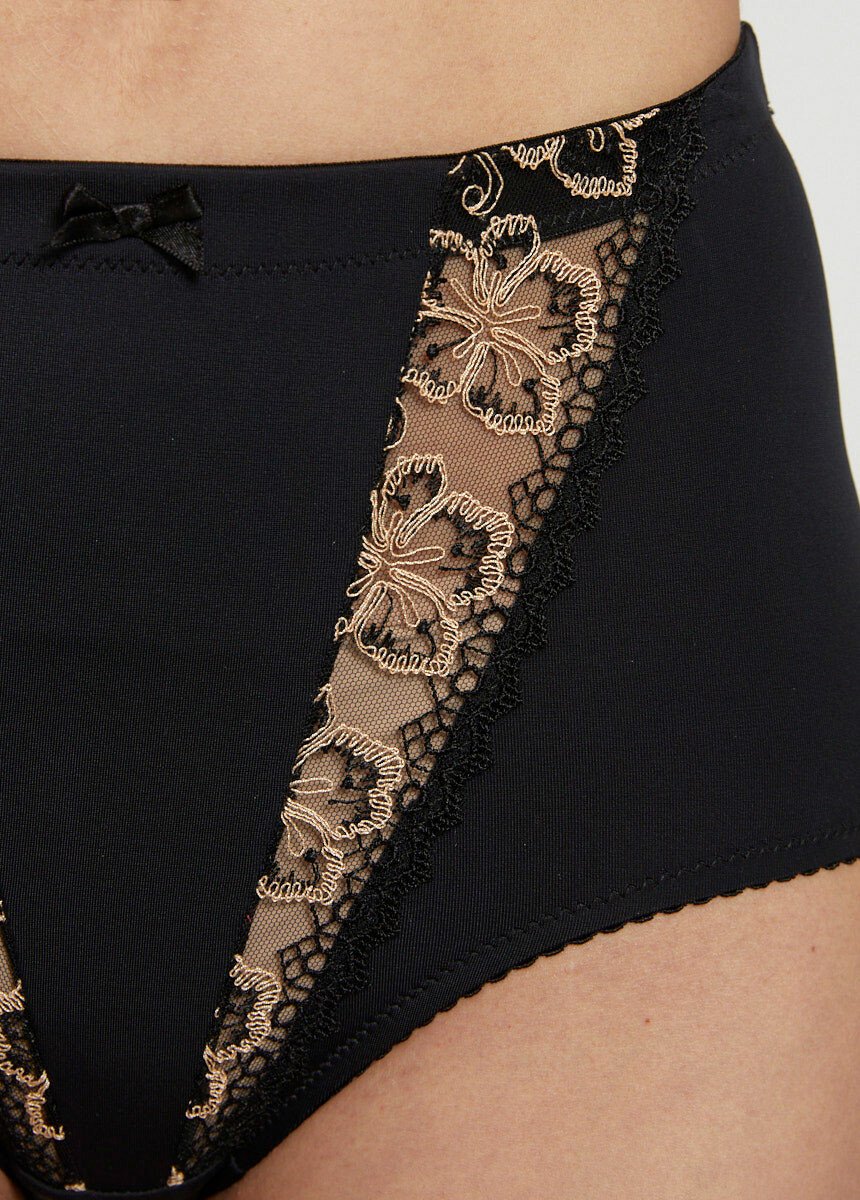 Gaine-culotte ventre plat détails tulle brodé