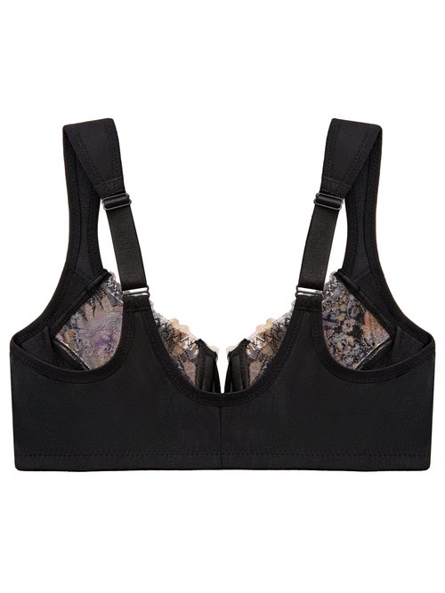 Soutien-gorge WonderWire® avec armatures ouvert devant Femme Noir VENTURI AP2