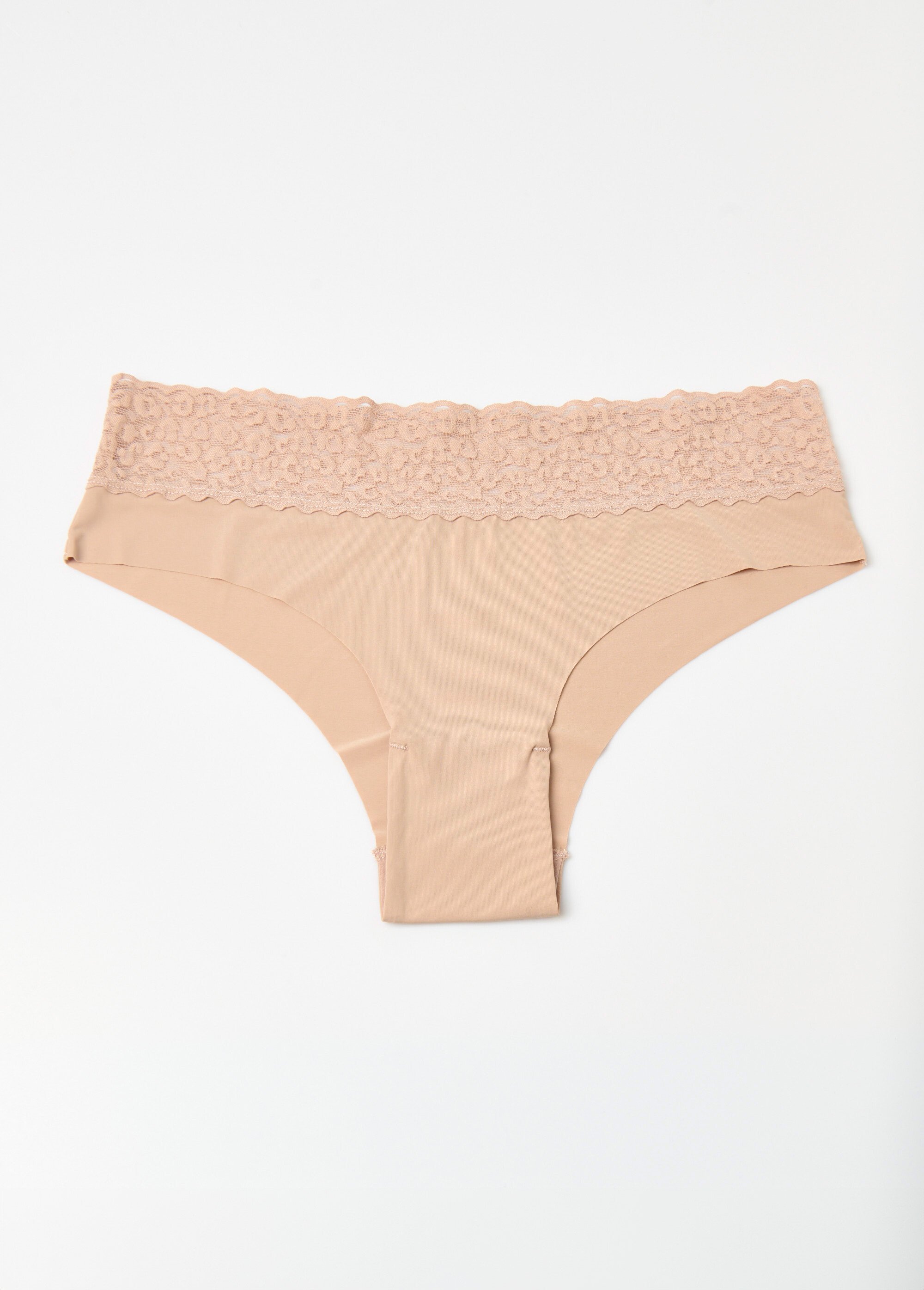 Lot de 2 Shortys microfibre dentelle